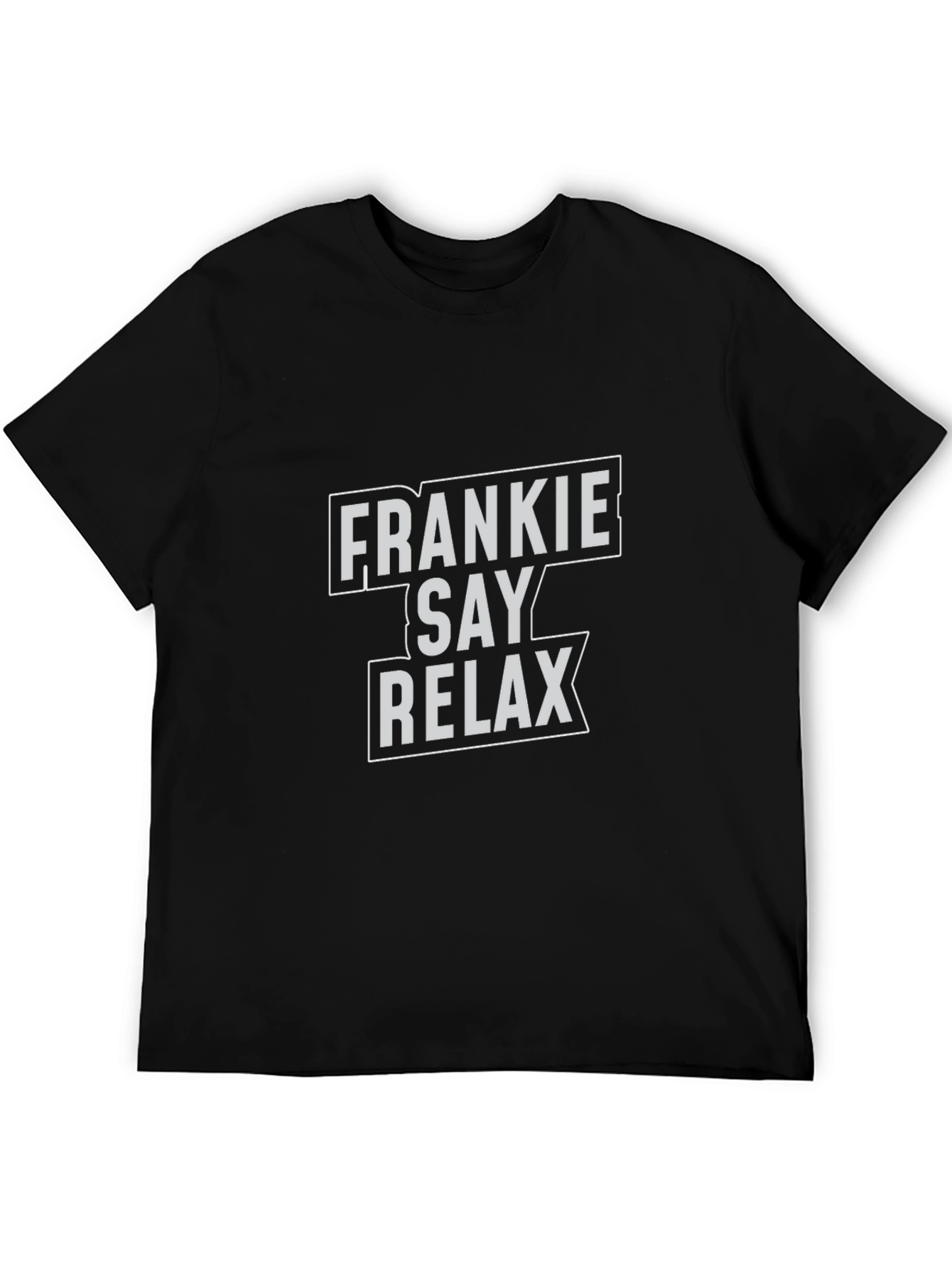 Frankie Say Relax Graphic Print Black T-Shirt