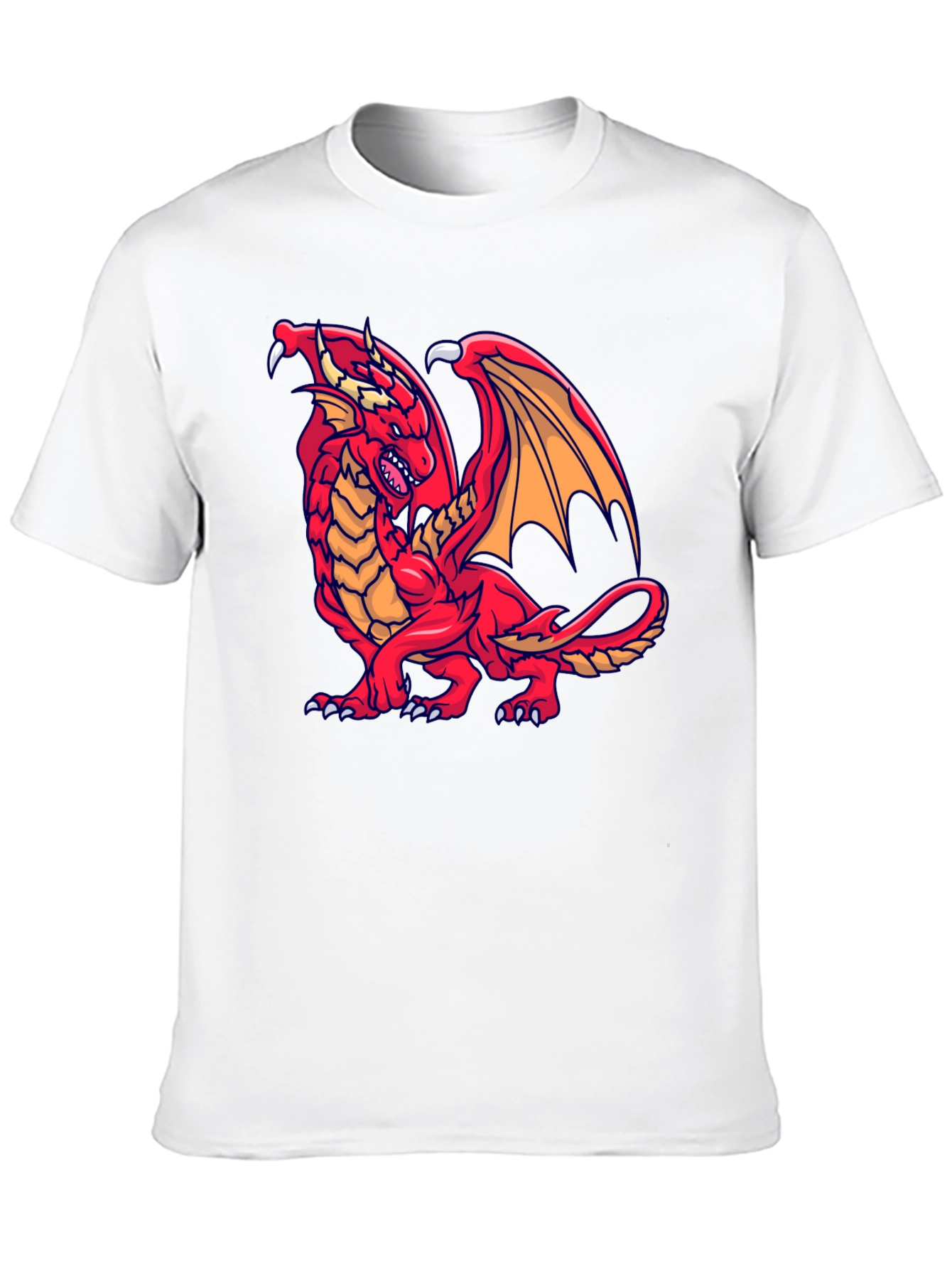Red Dragon Graphic T-Shirt - Fantasy Style