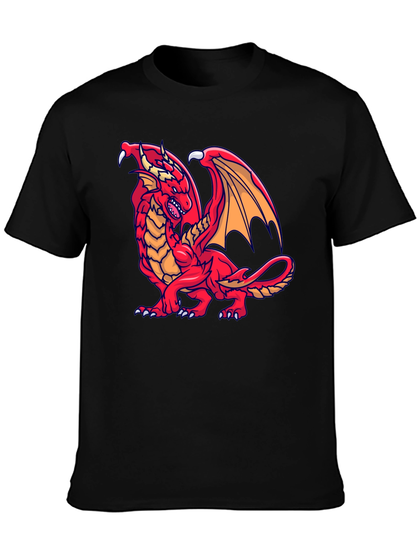 Red Dragon Graphic T-Shirt - Fantasy Style