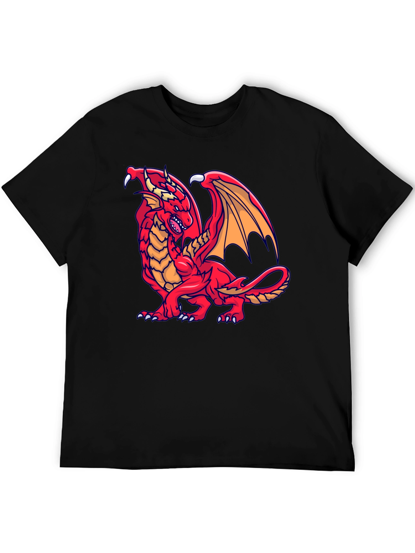 Red Dragon Graphic T-Shirt - Fantasy Style