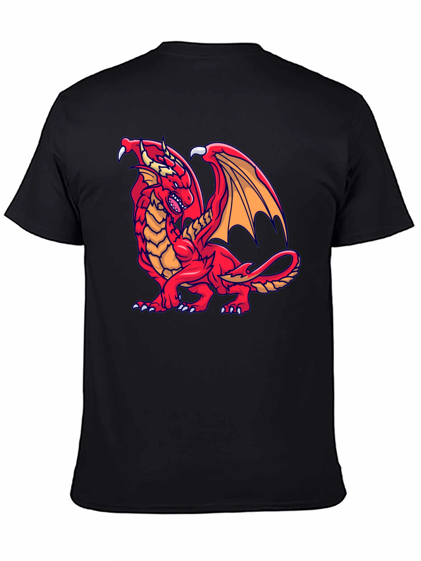Red Dragon Graphic T-Shirt - Fantasy Style