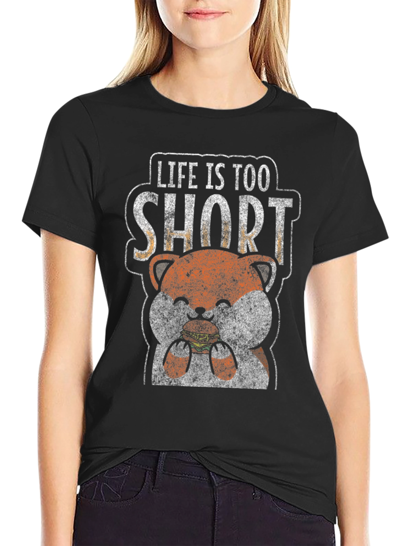 Life is Too Short Hamster Burger Graphic Tee