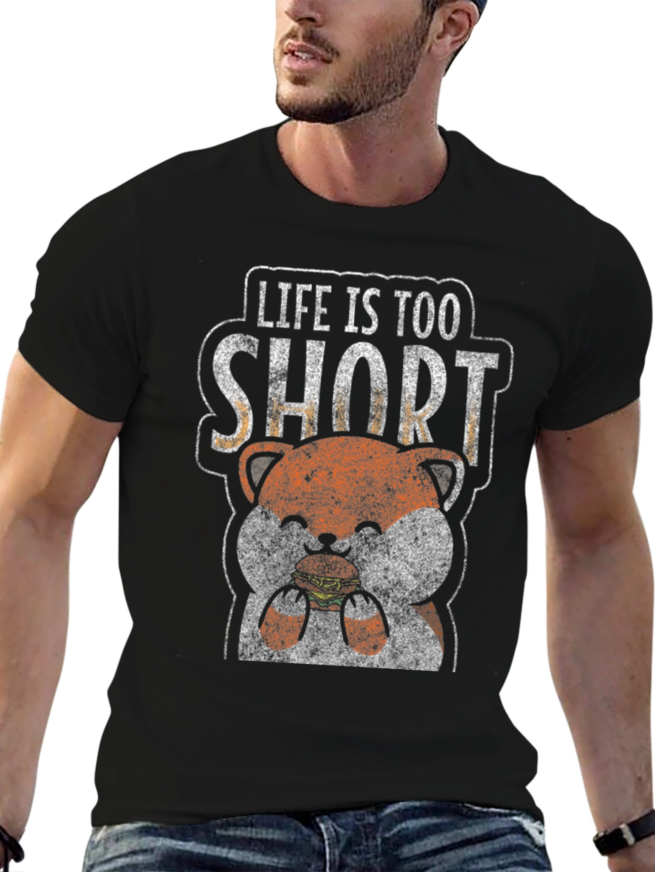 Life is Too Short Hamster Burger Graphic Tee