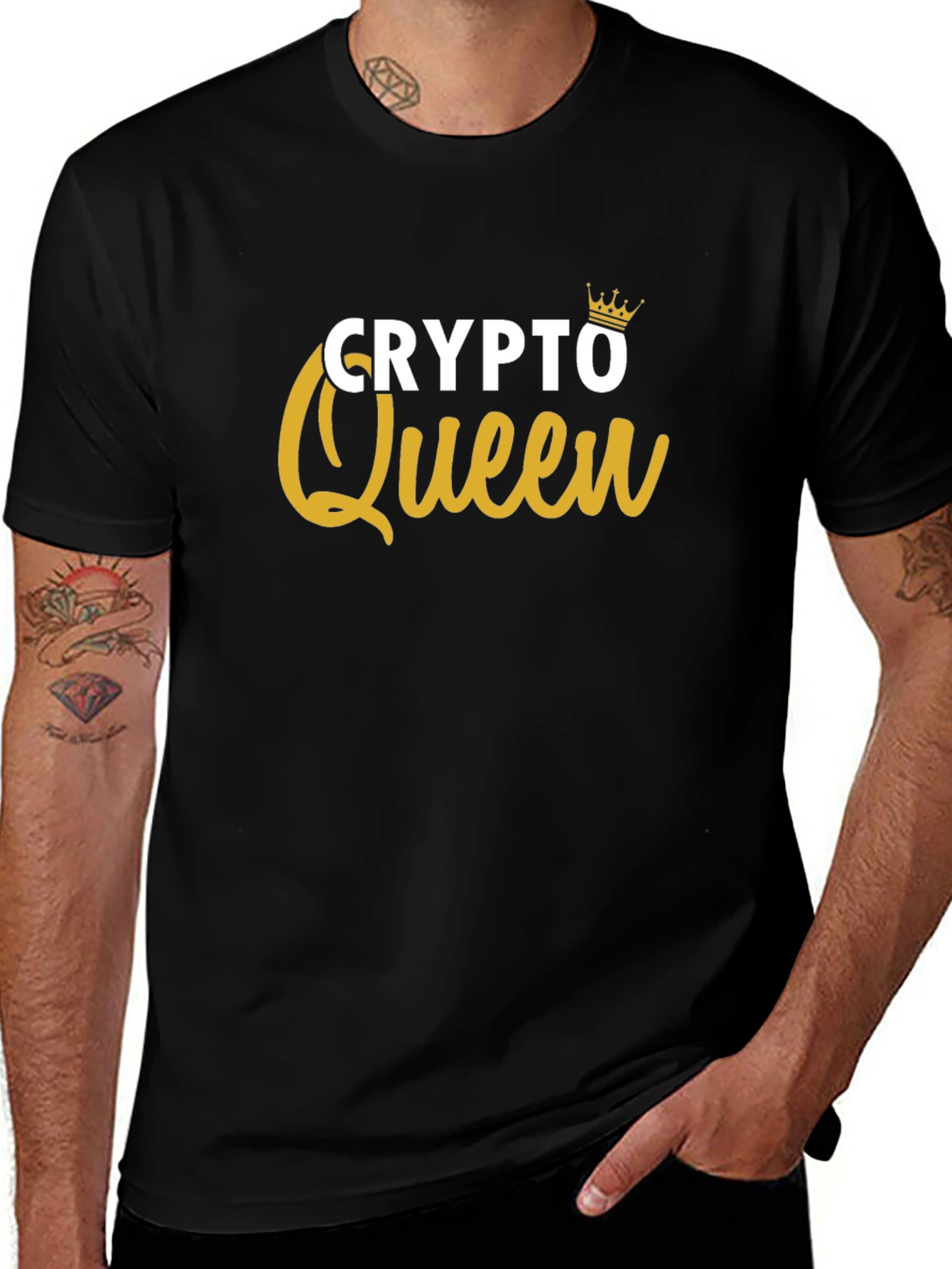 Crypto Queen Graphic Tee - Black