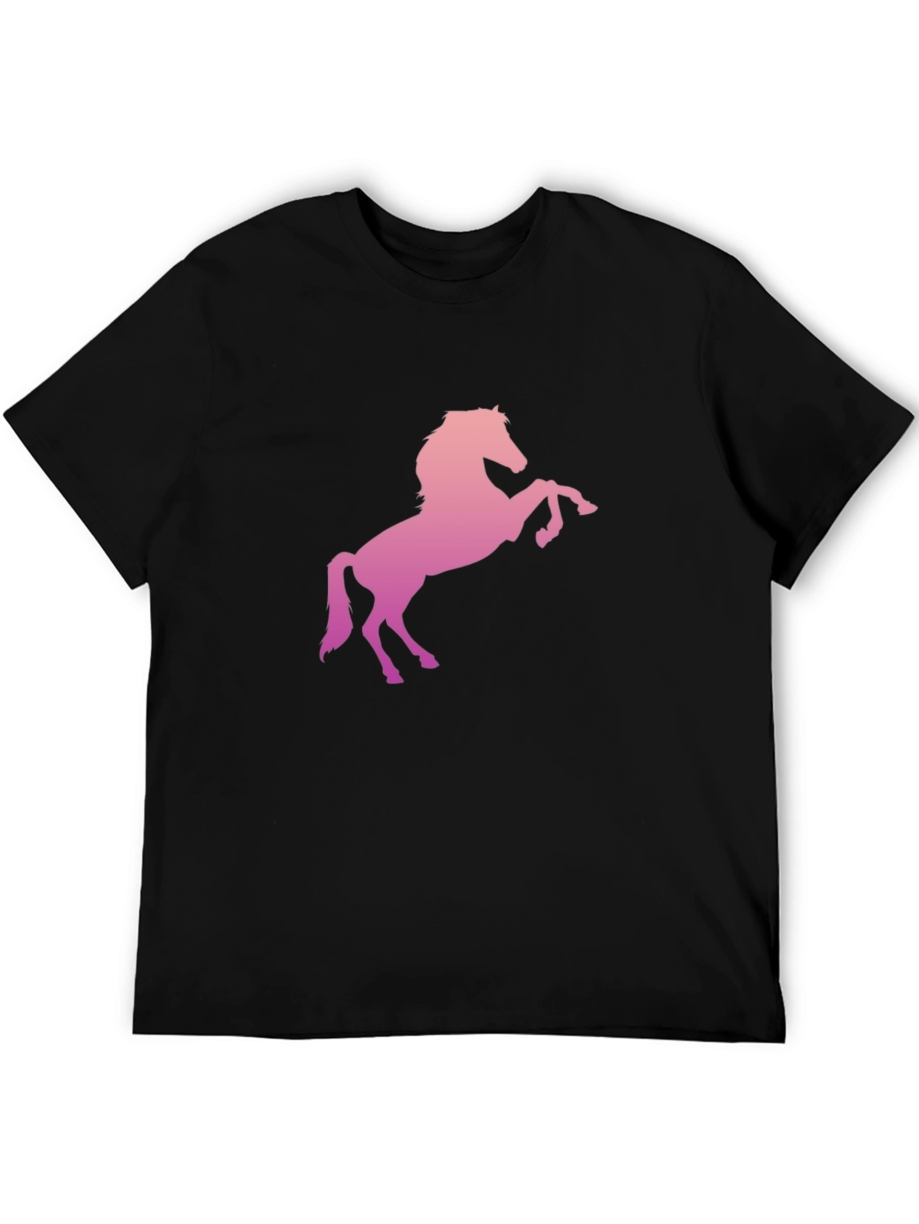 Horse Graphic Tee - Stylish Mens Black T-Shirt