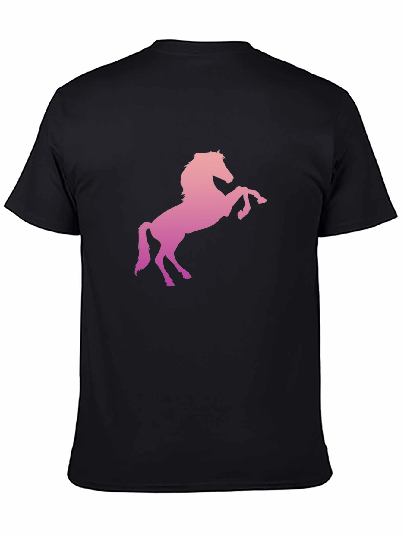 Horse Graphic Tee - Stylish Mens Black T-Shirt