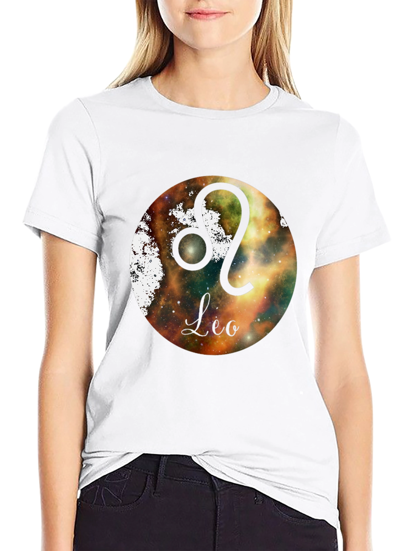 Leo Zodiac Sign Galaxy T-Shirt