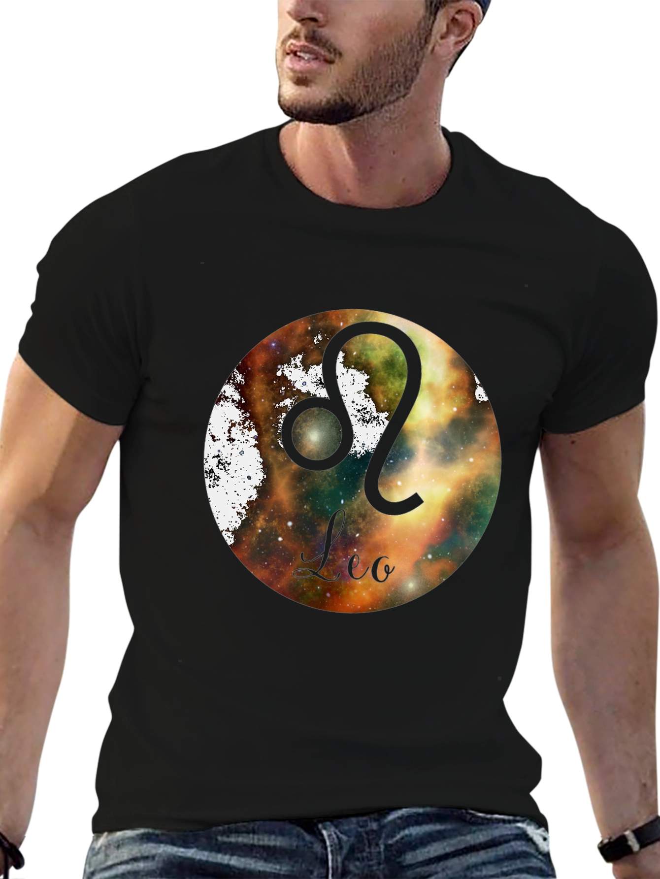 Leo Zodiac Sign Galaxy T-Shirt