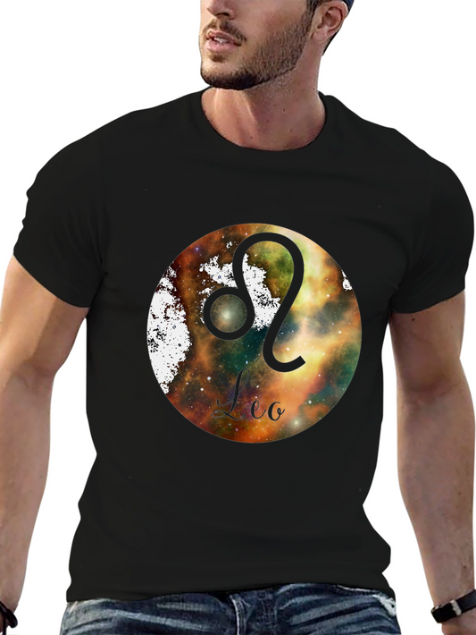 Leo Zodiac Sign Galaxy T-Shirt