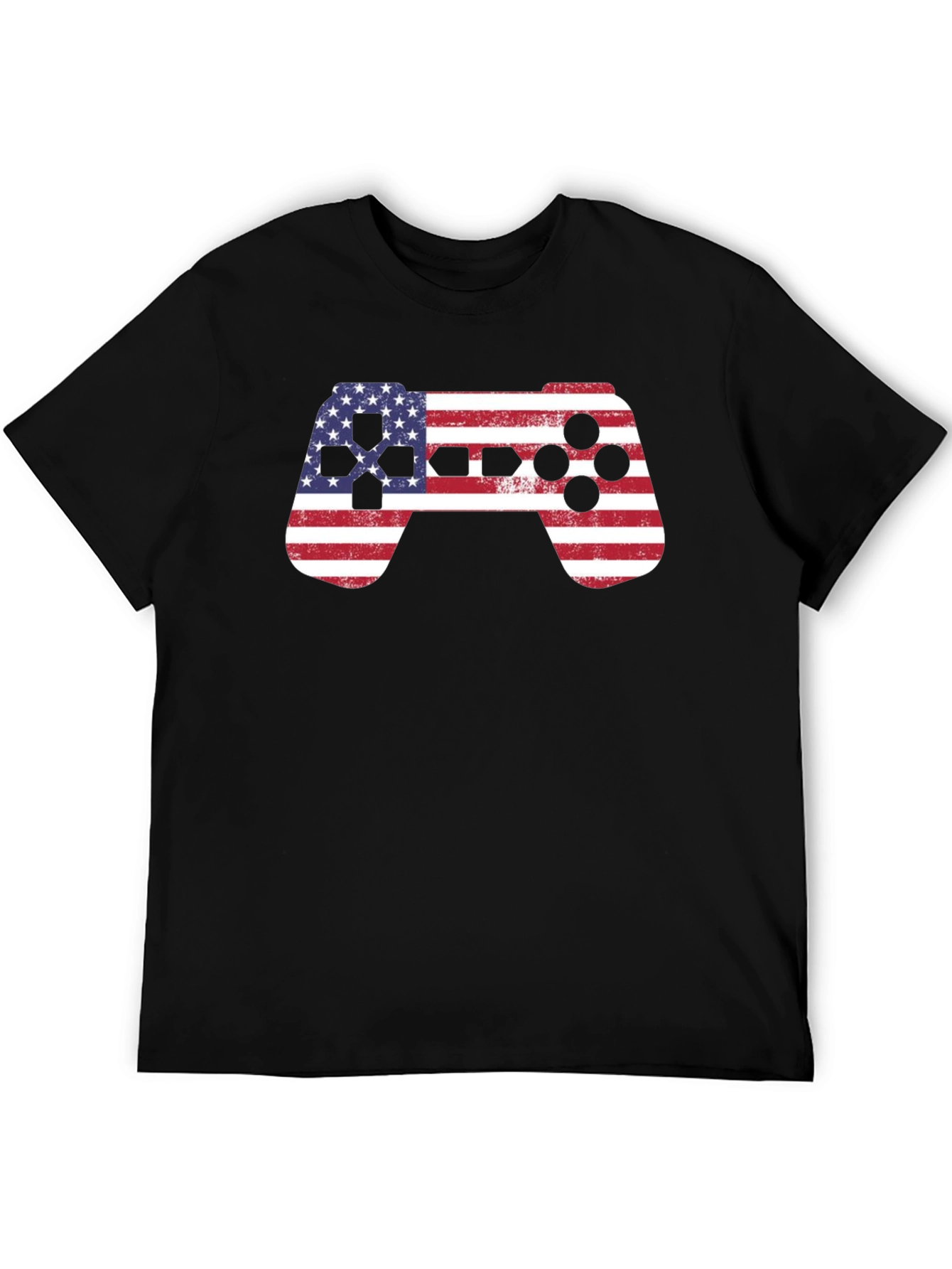 American Flag Gaming Controller Graphic Tee