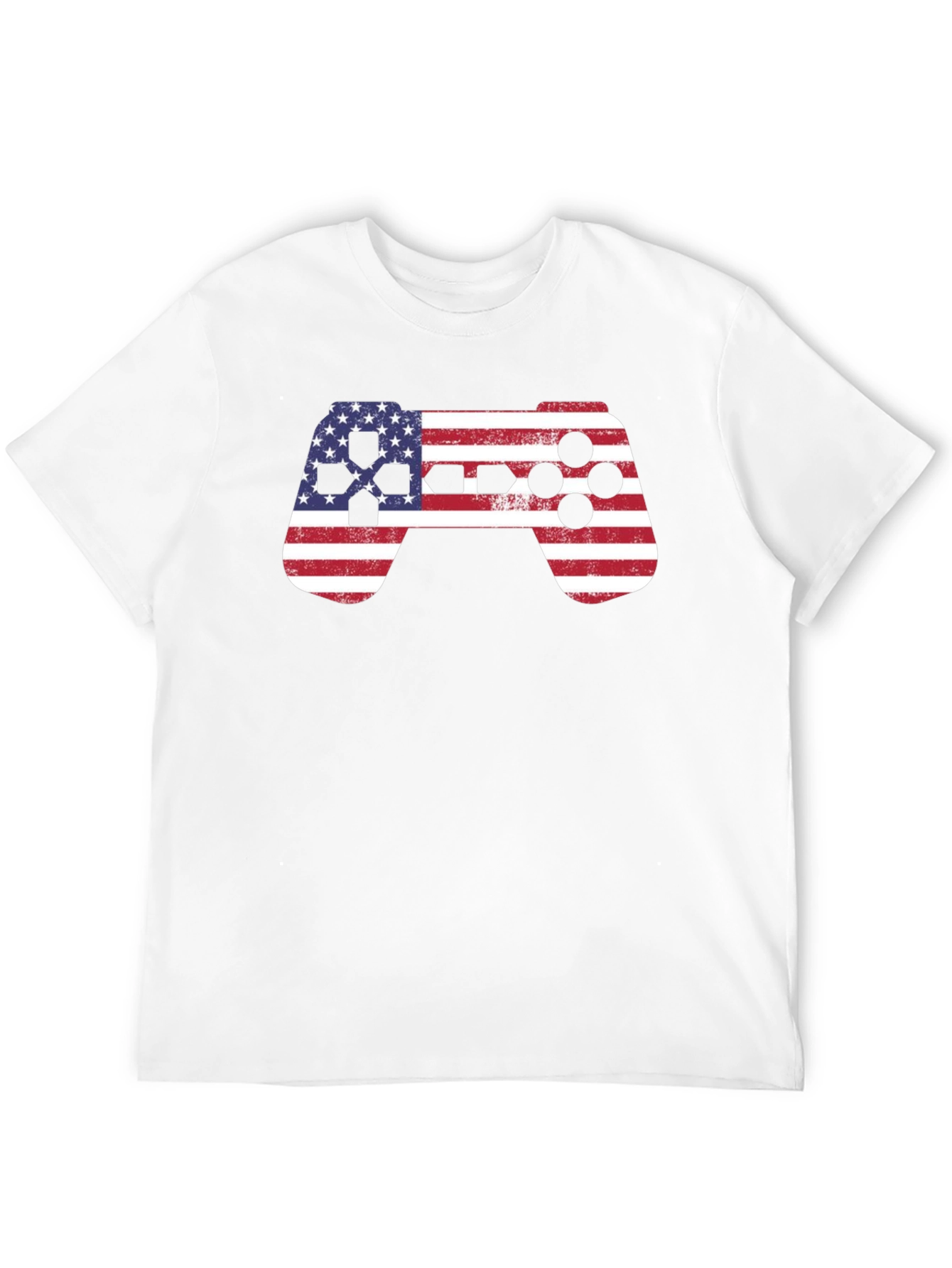 American Flag Gaming Controller Graphic Tee