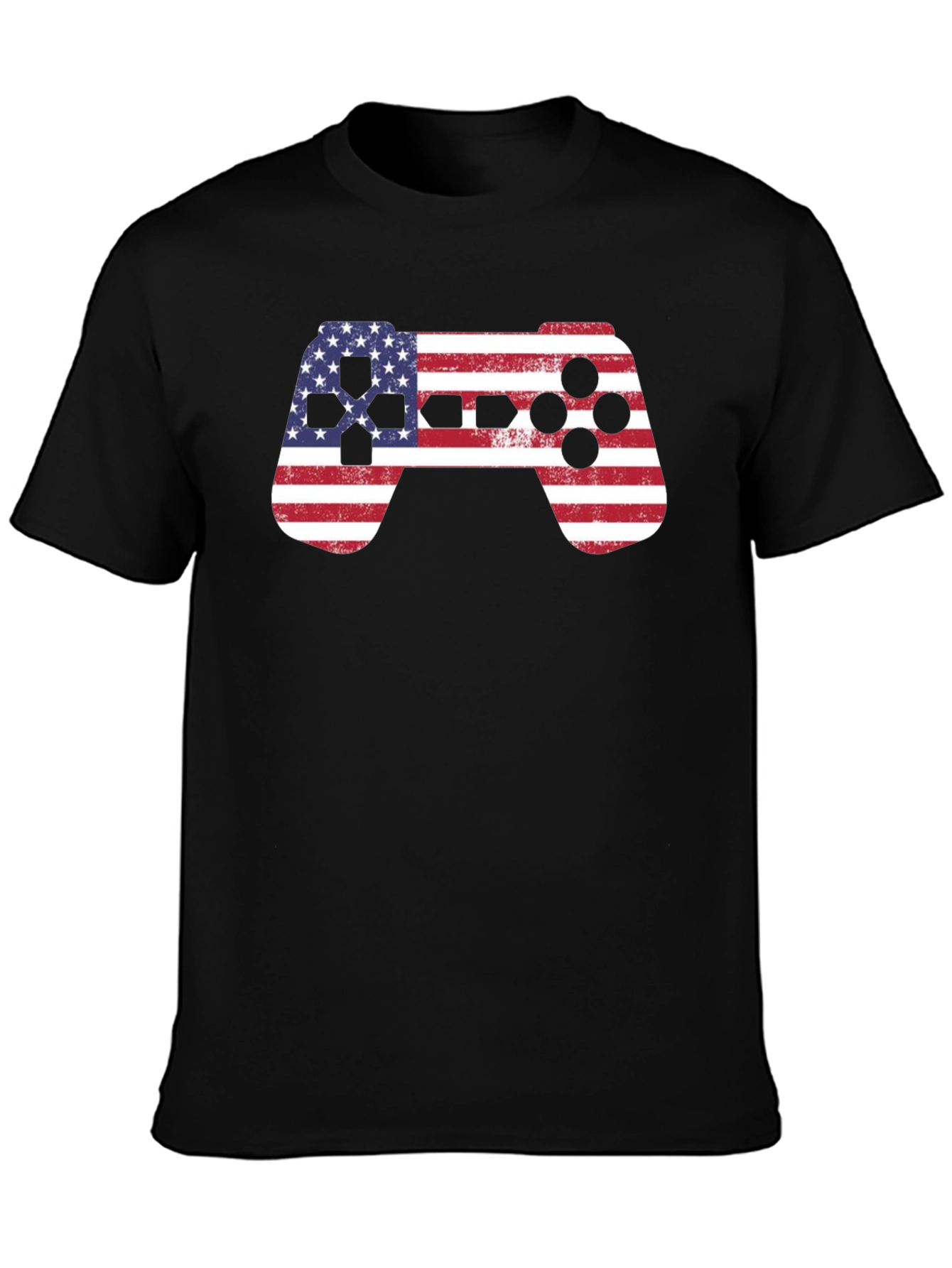 American Flag Gaming Controller Graphic Tee