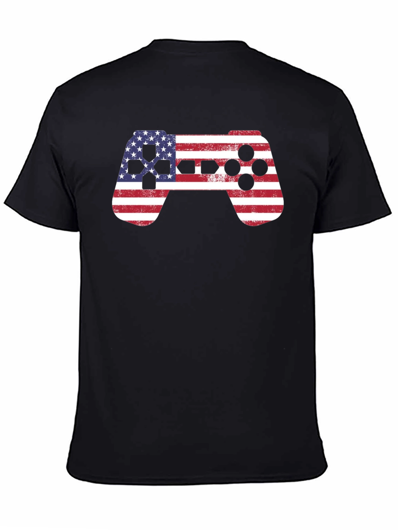 American Flag Gaming Controller Graphic Tee