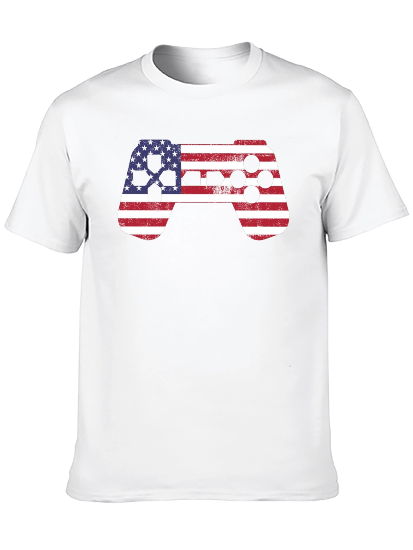 American Flag Gaming Controller Graphic Tee