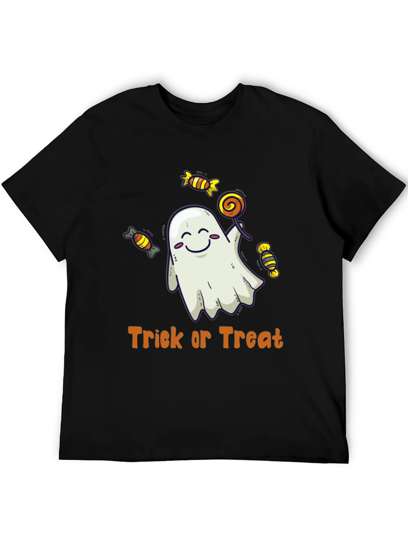 Halloween Ghost Trick or Treat Graphic T-Shirt