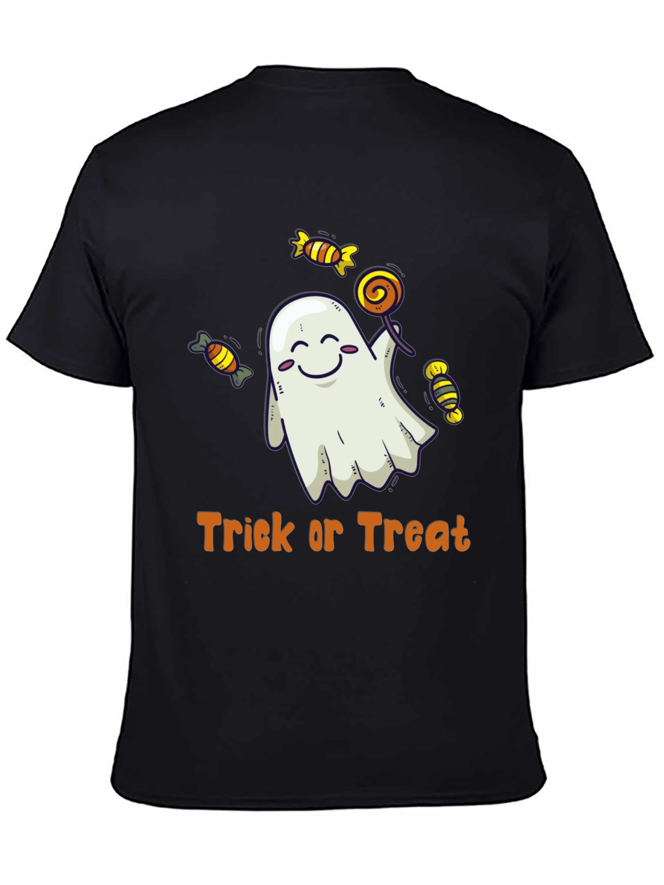 Halloween Ghost Trick or Treat Graphic T-Shirt