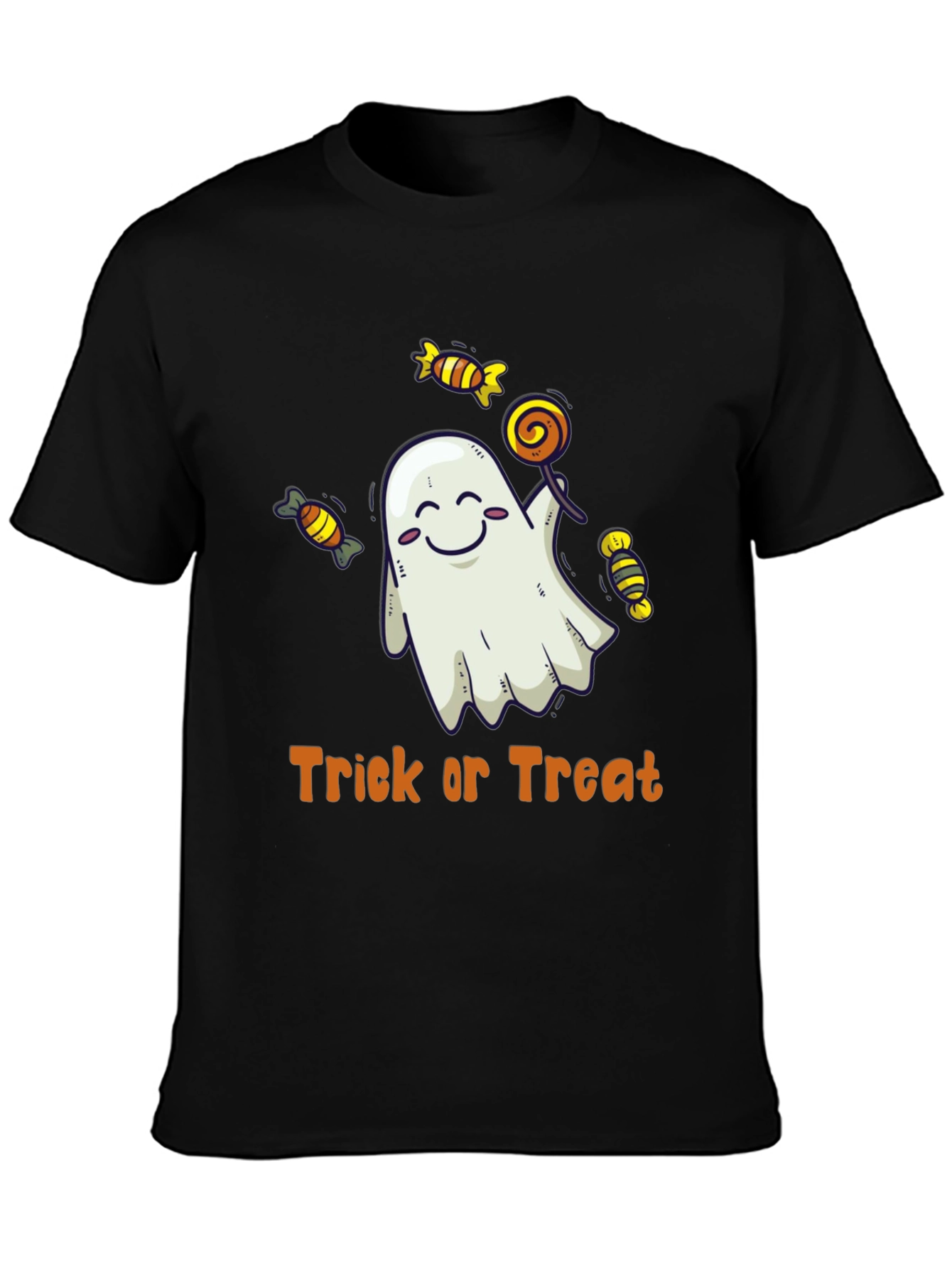 Halloween Ghost Trick or Treat Graphic T-Shirt