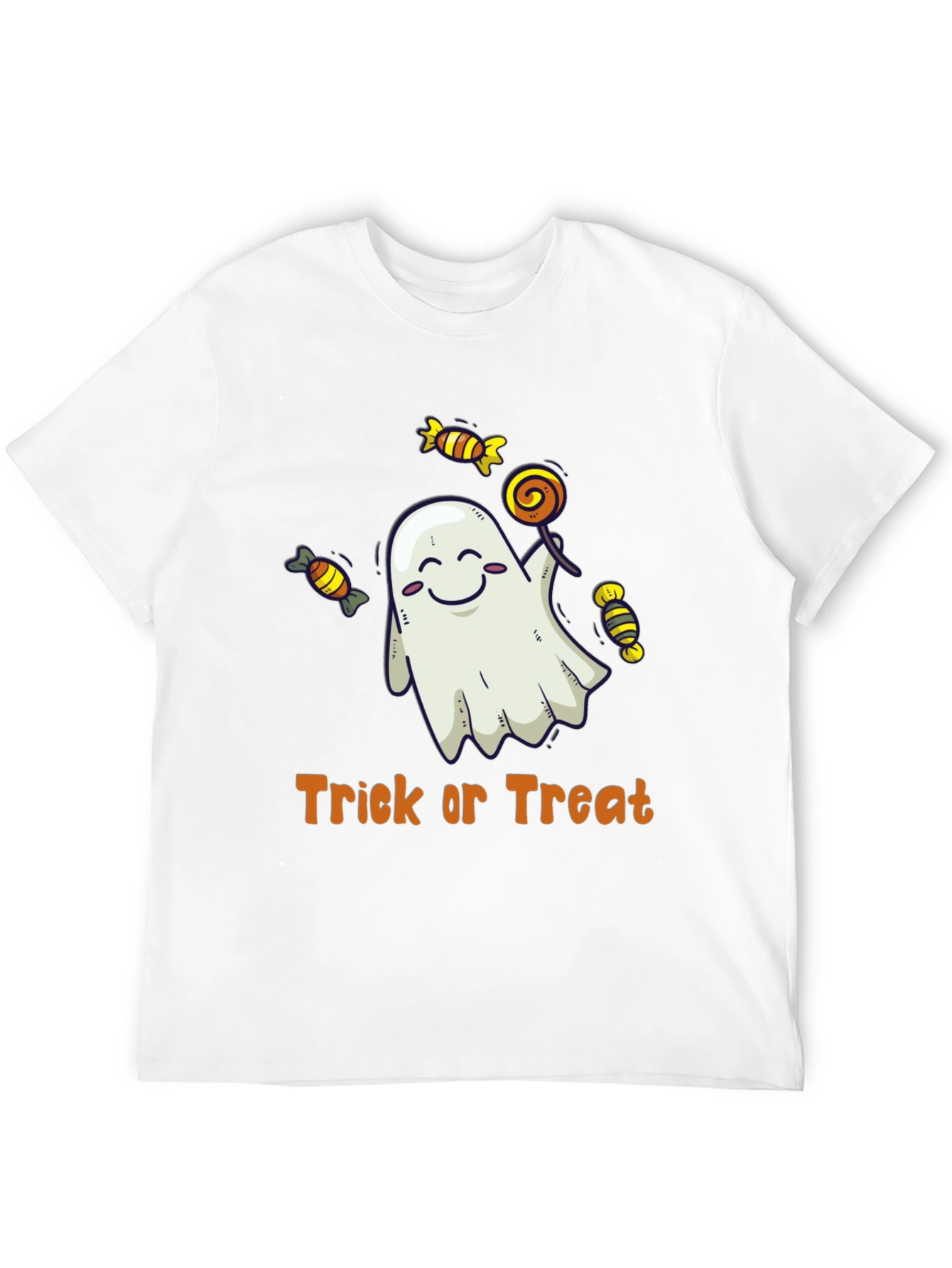 Halloween Ghost Trick or Treat Graphic T-Shirt