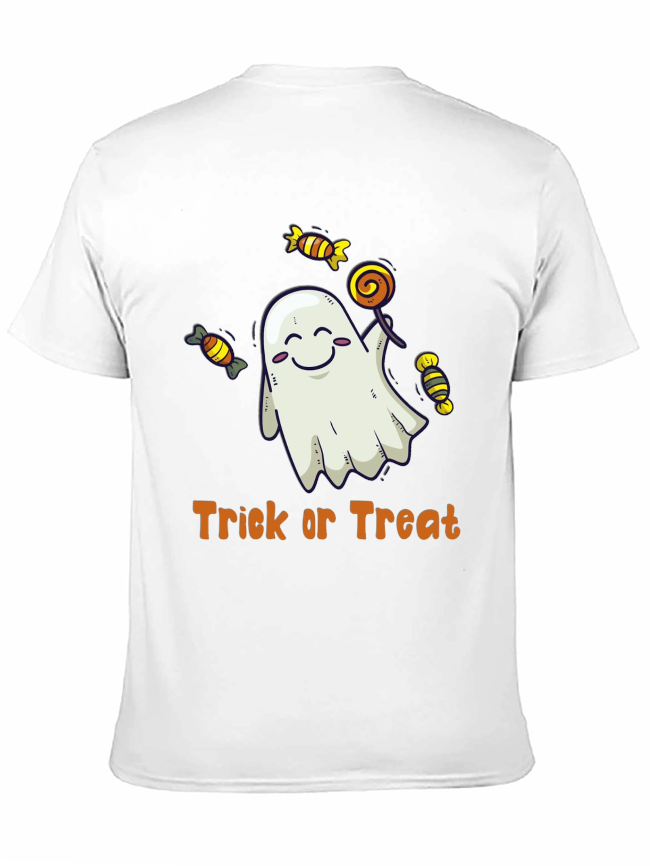 Halloween Ghost Trick or Treat Graphic T-Shirt