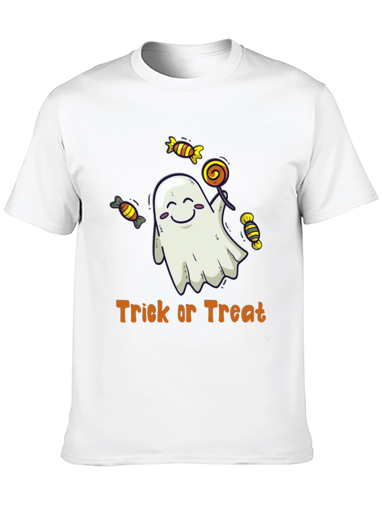Halloween Ghost Trick or Treat Graphic T-Shirt