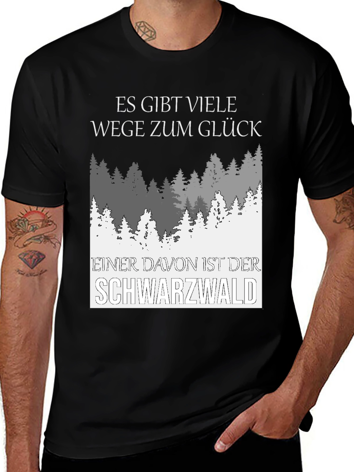 Black Forest T-Shirt: Way to Happiness Graphic Tee