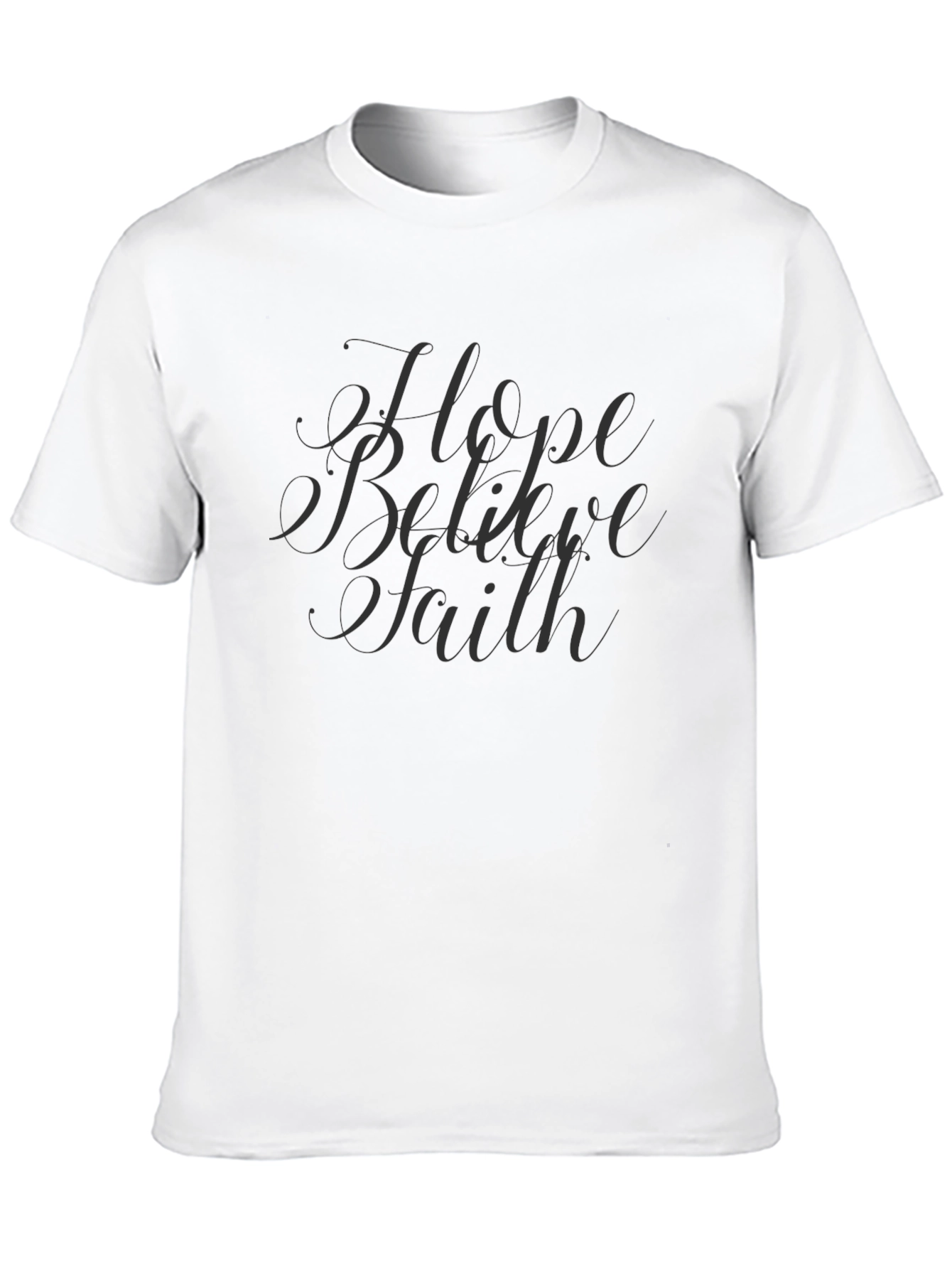 Hope Believe Faith Black Graphic Tee