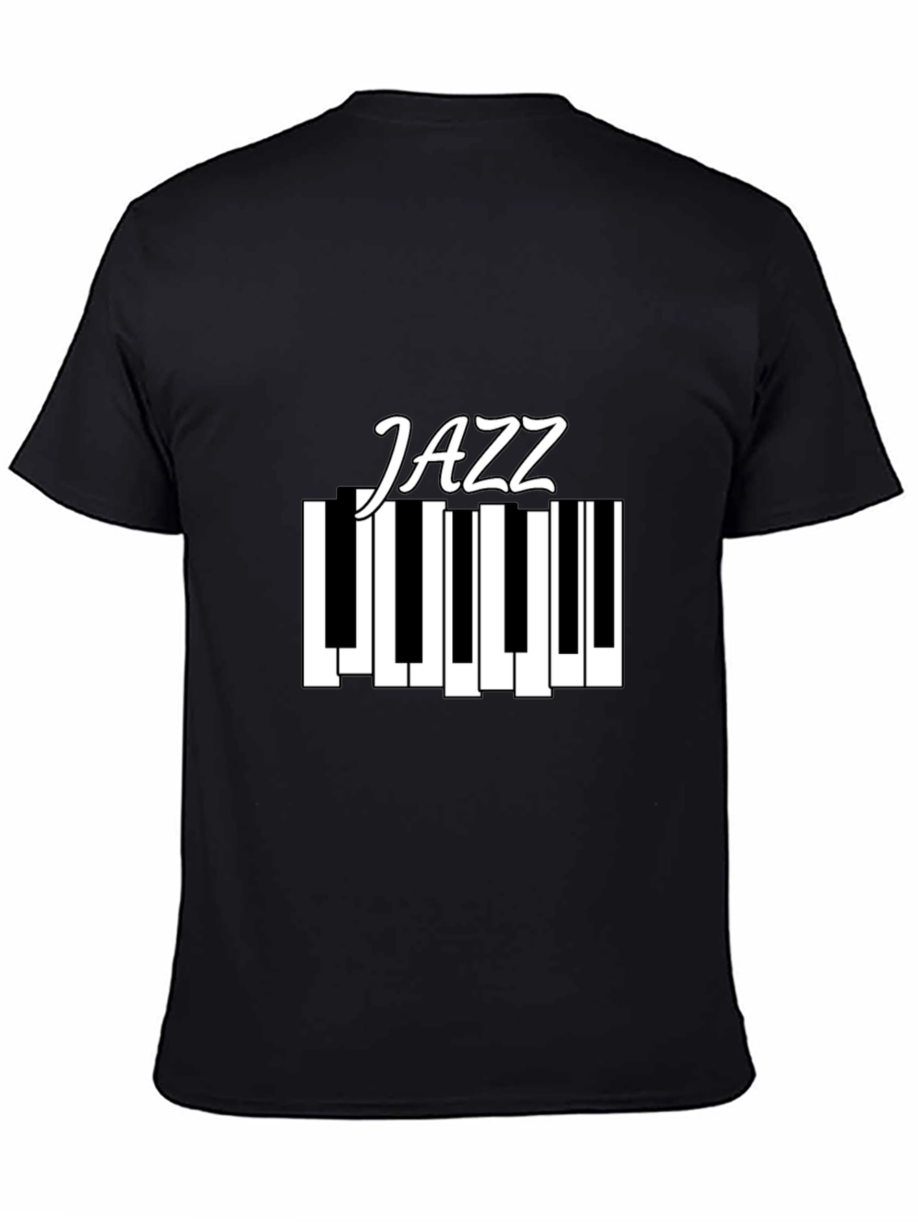 Jazz Piano T-Shirt - Black Cotton Music Tee