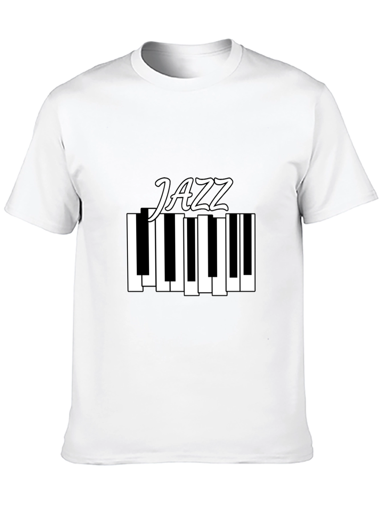 Jazz Piano T-Shirt - Black Cotton Music Tee