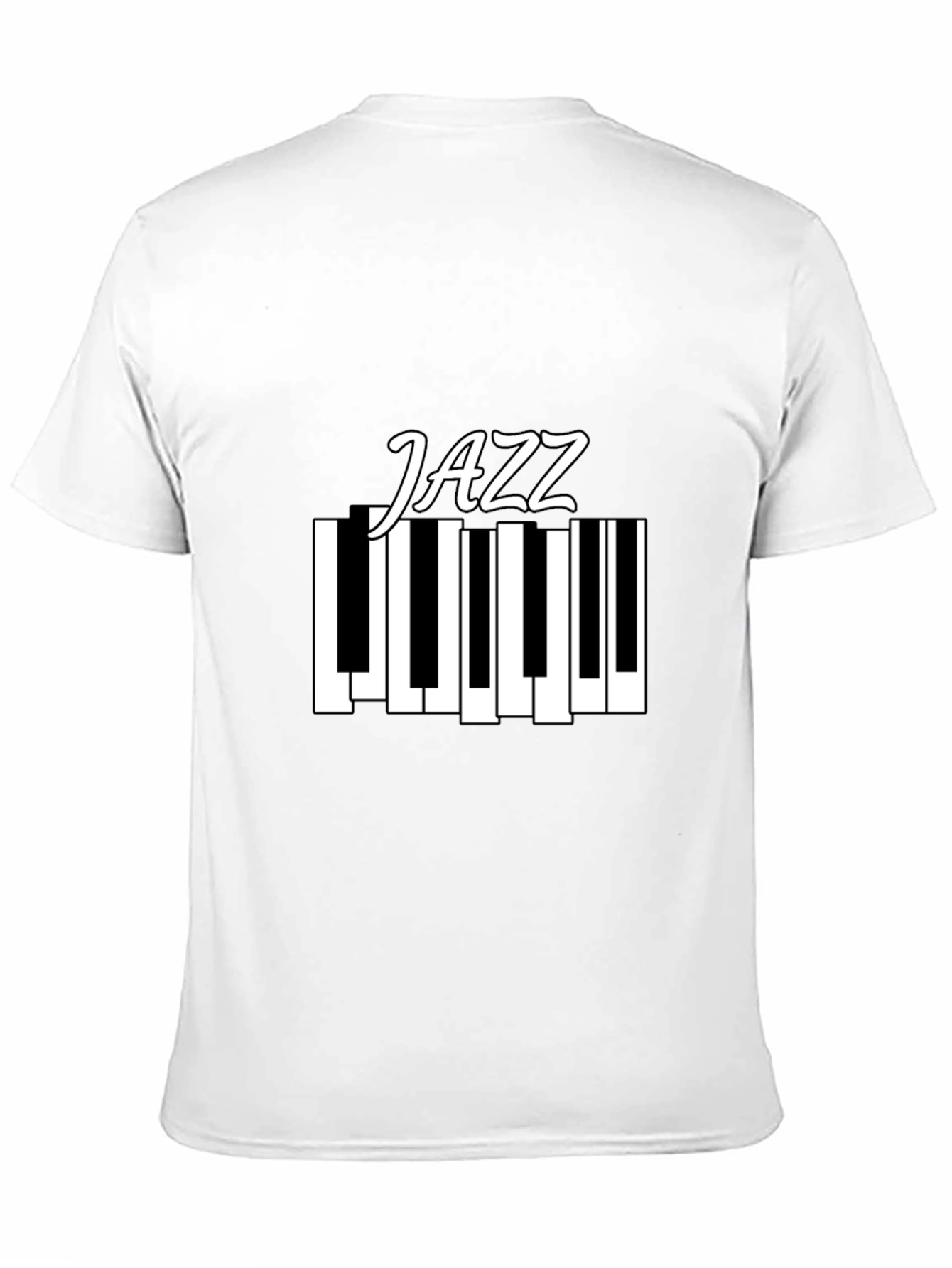 Jazz Piano T-Shirt - Black Cotton Music Tee