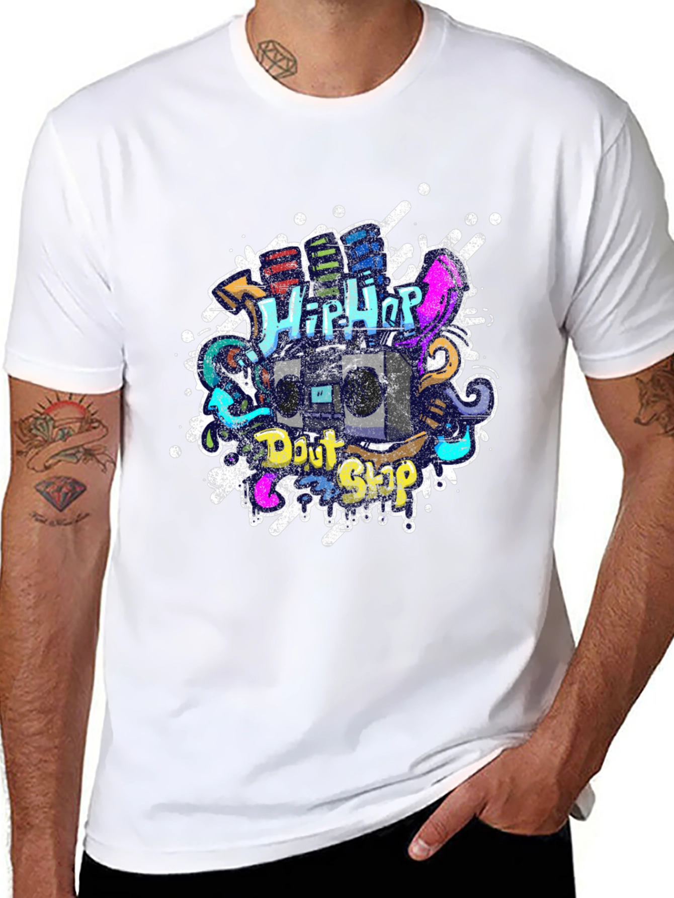 Hip Hop Graffiti Graphic T-Shirt