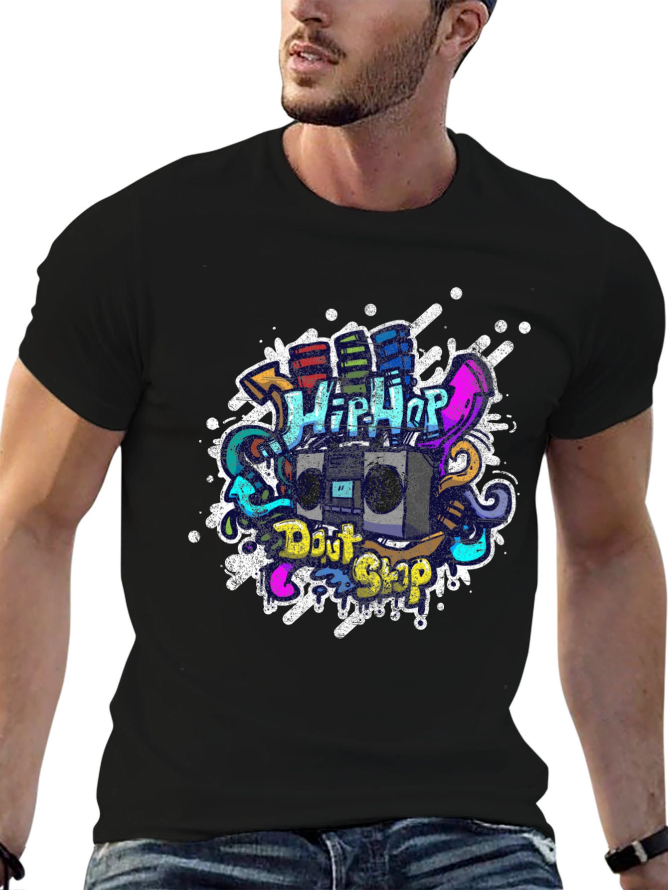 Hip Hop Graffiti Graphic T-Shirt