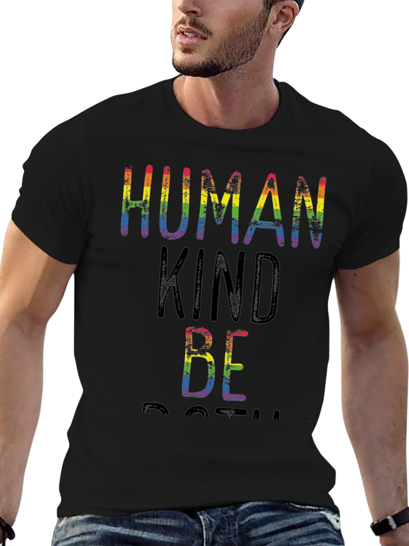 Human Kind Be Both Rainbow Graphic Tee