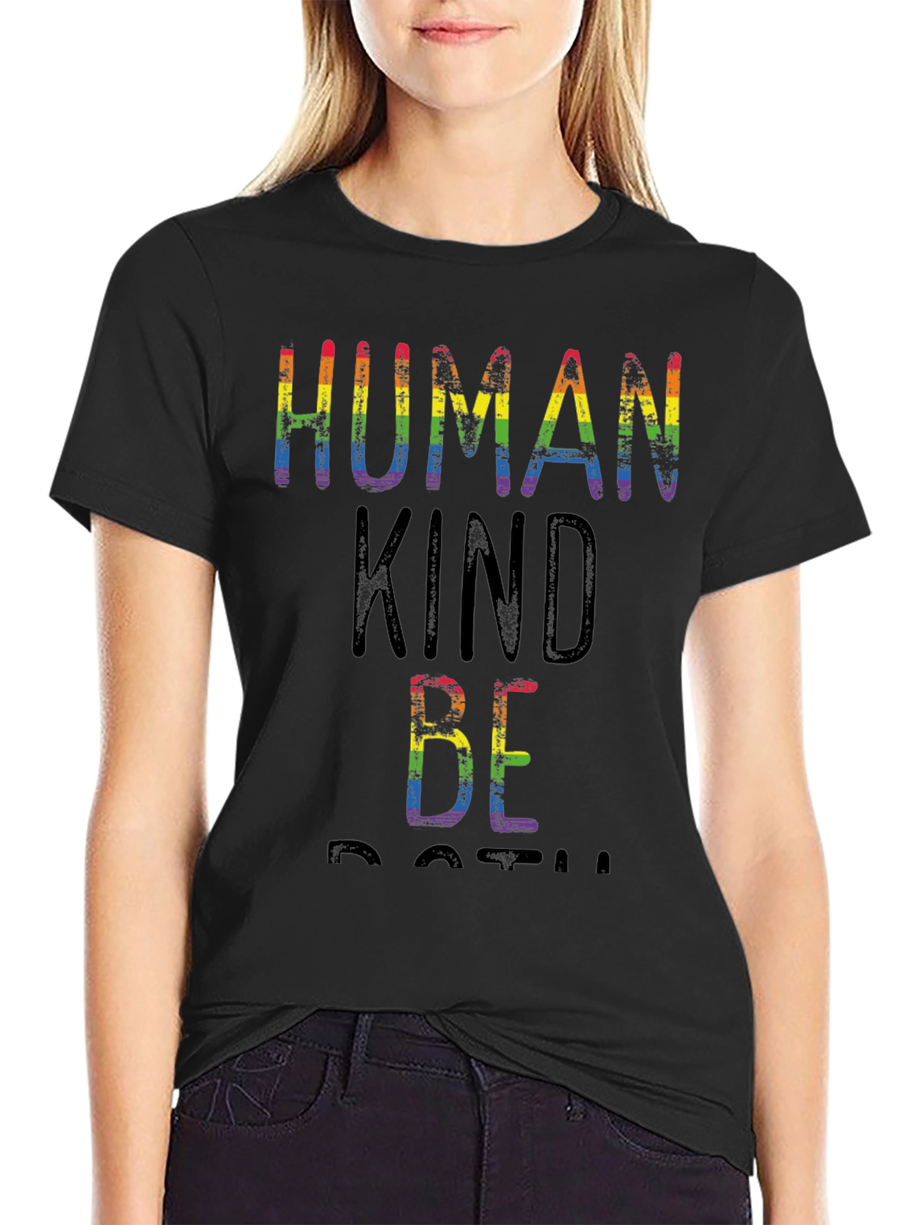 Human Kind Be Both Rainbow Graphic Tee