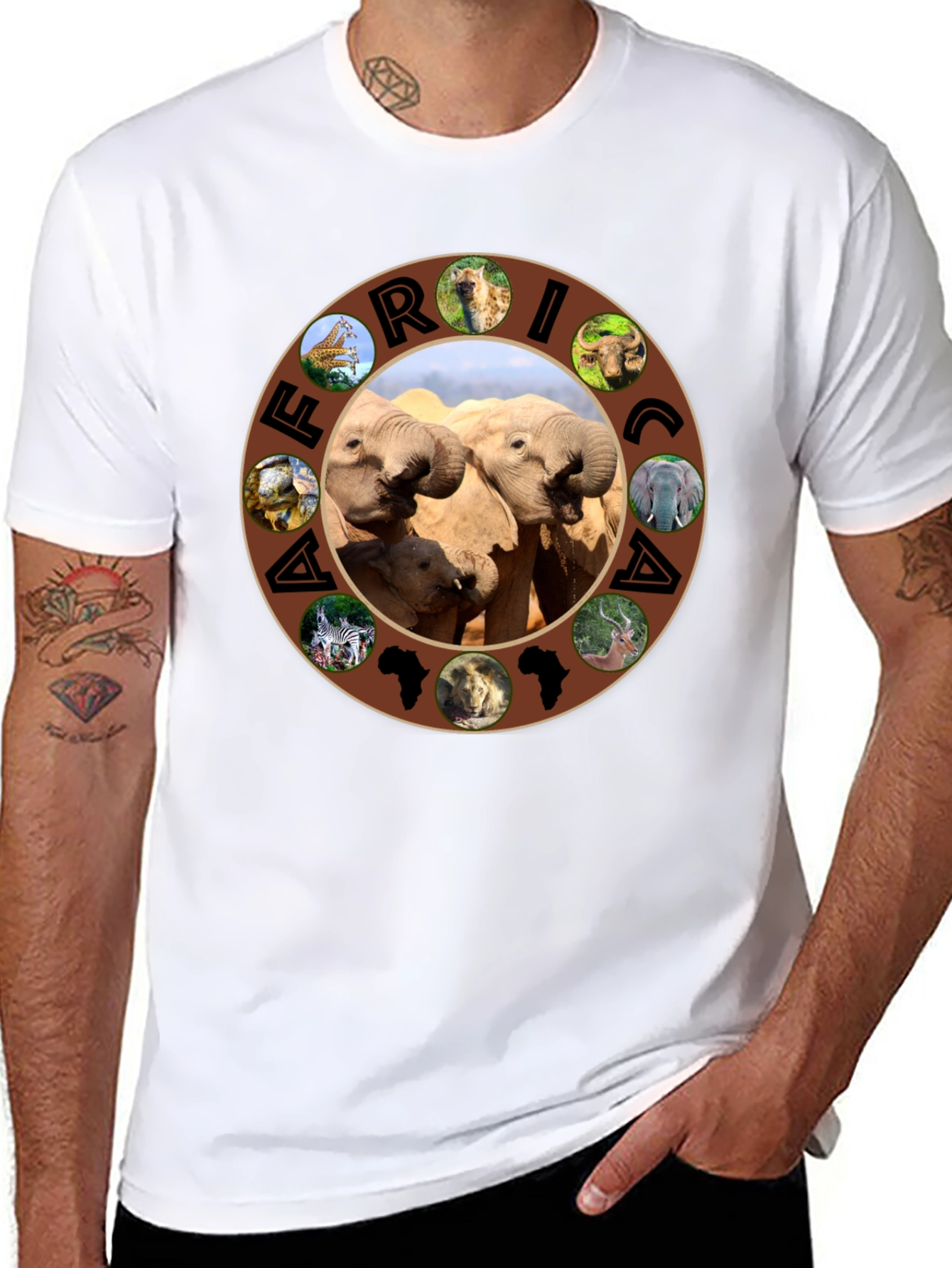 Africa Wildlife T-Shirt - Unique Animal Design