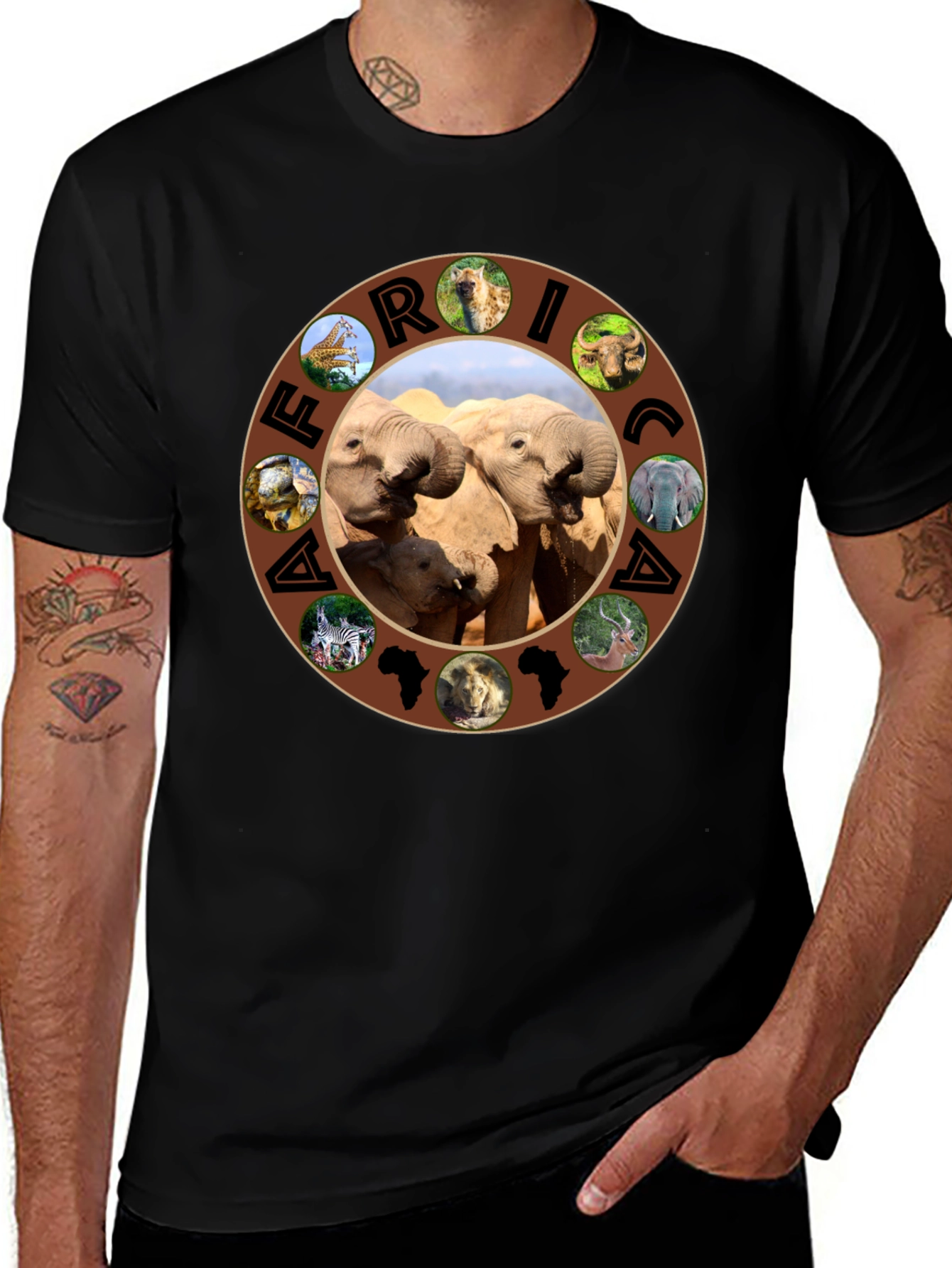 Africa Wildlife T-Shirt - Unique Animal Design