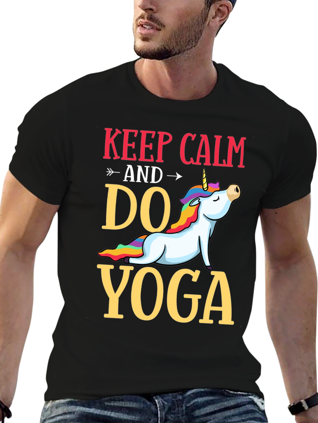 Keep Calm Do Yoga Unicorn T-Shirt