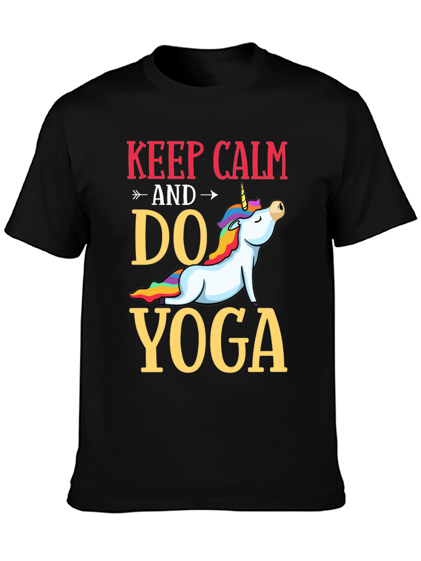 Keep Calm Do Yoga Unicorn T-Shirt