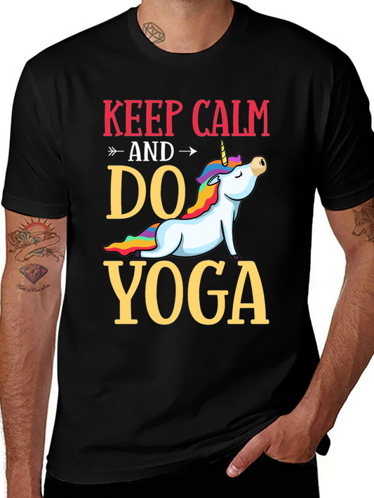 Keep Calm Do Yoga Unicorn T-Shirt