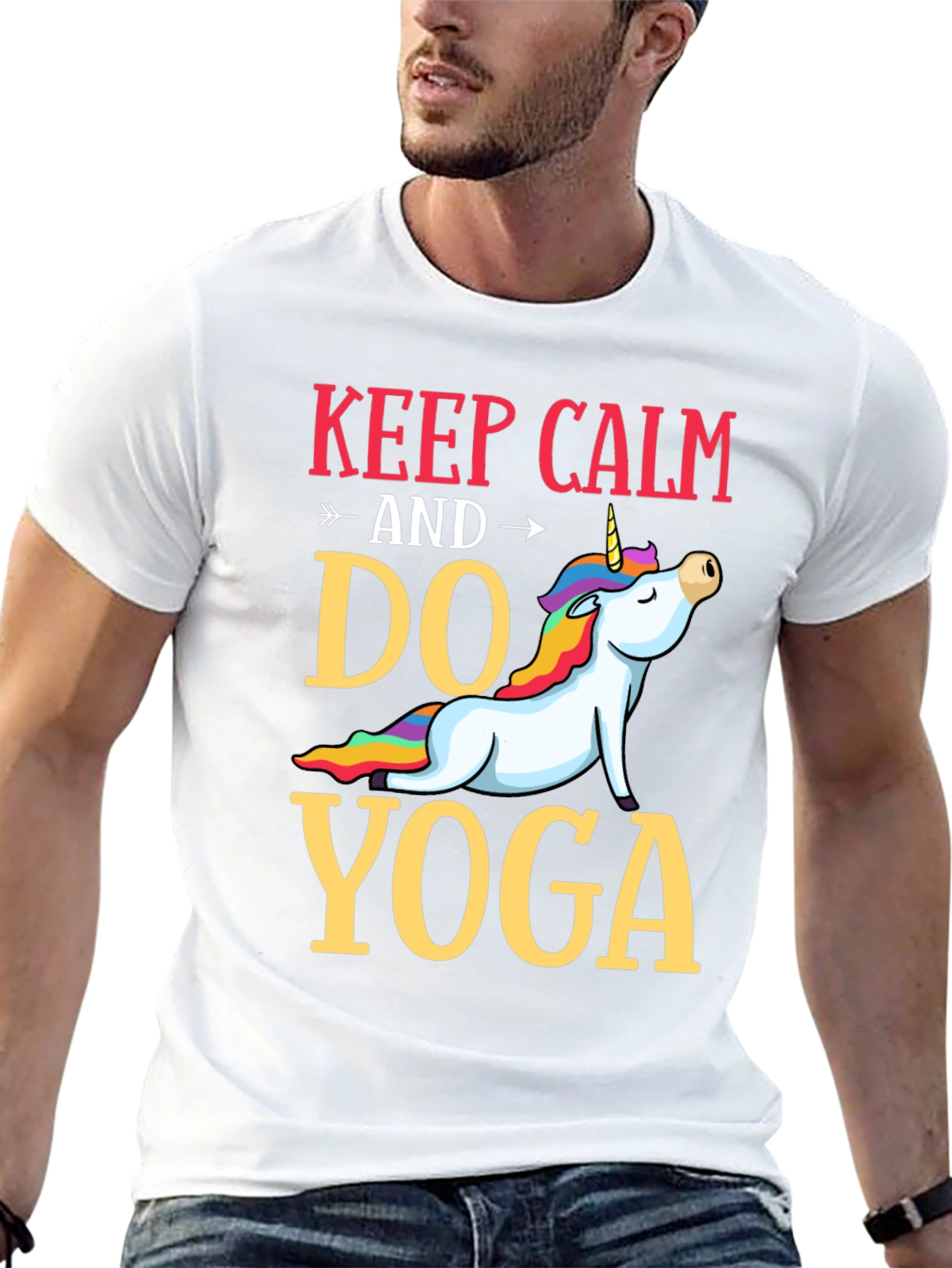 Keep Calm Do Yoga Unicorn T-Shirt