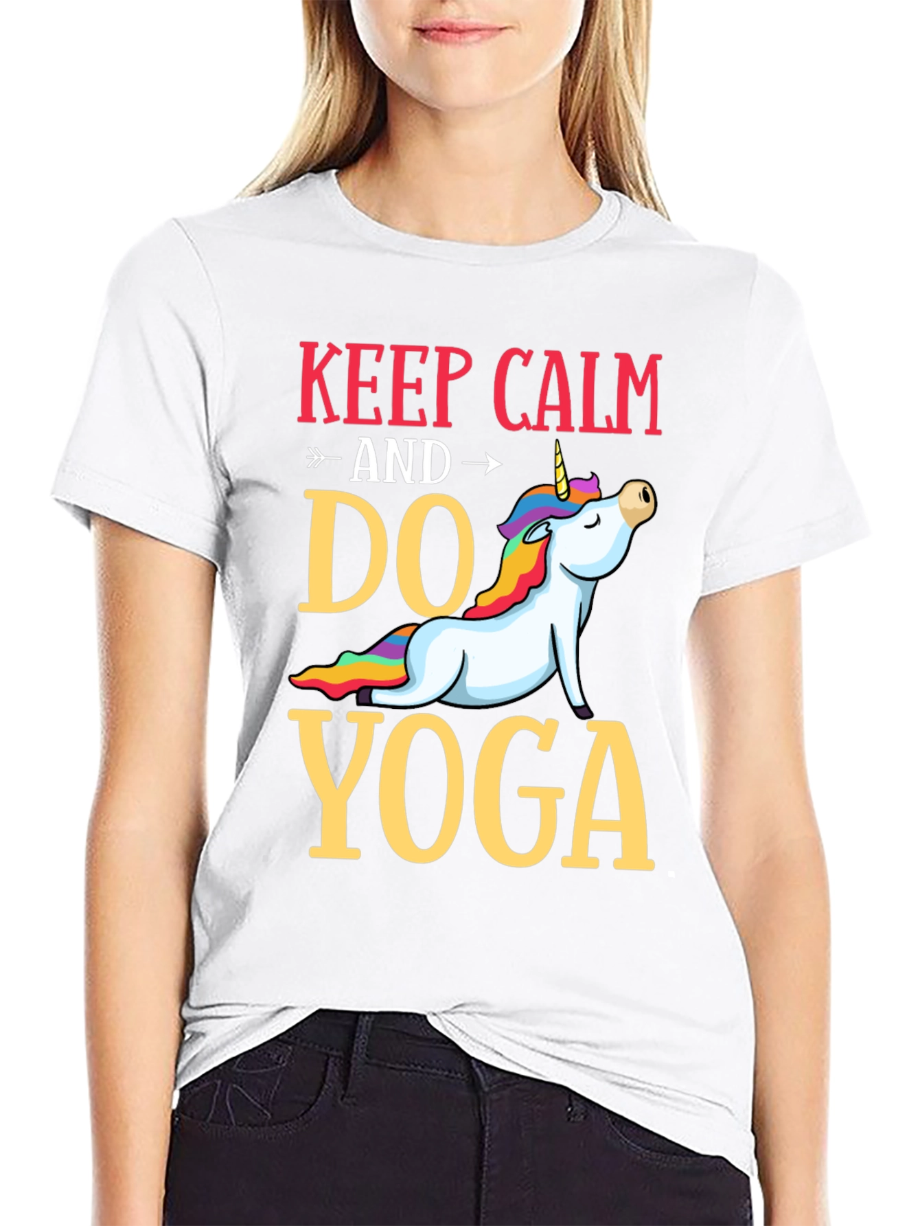 Keep Calm Do Yoga Unicorn T-Shirt