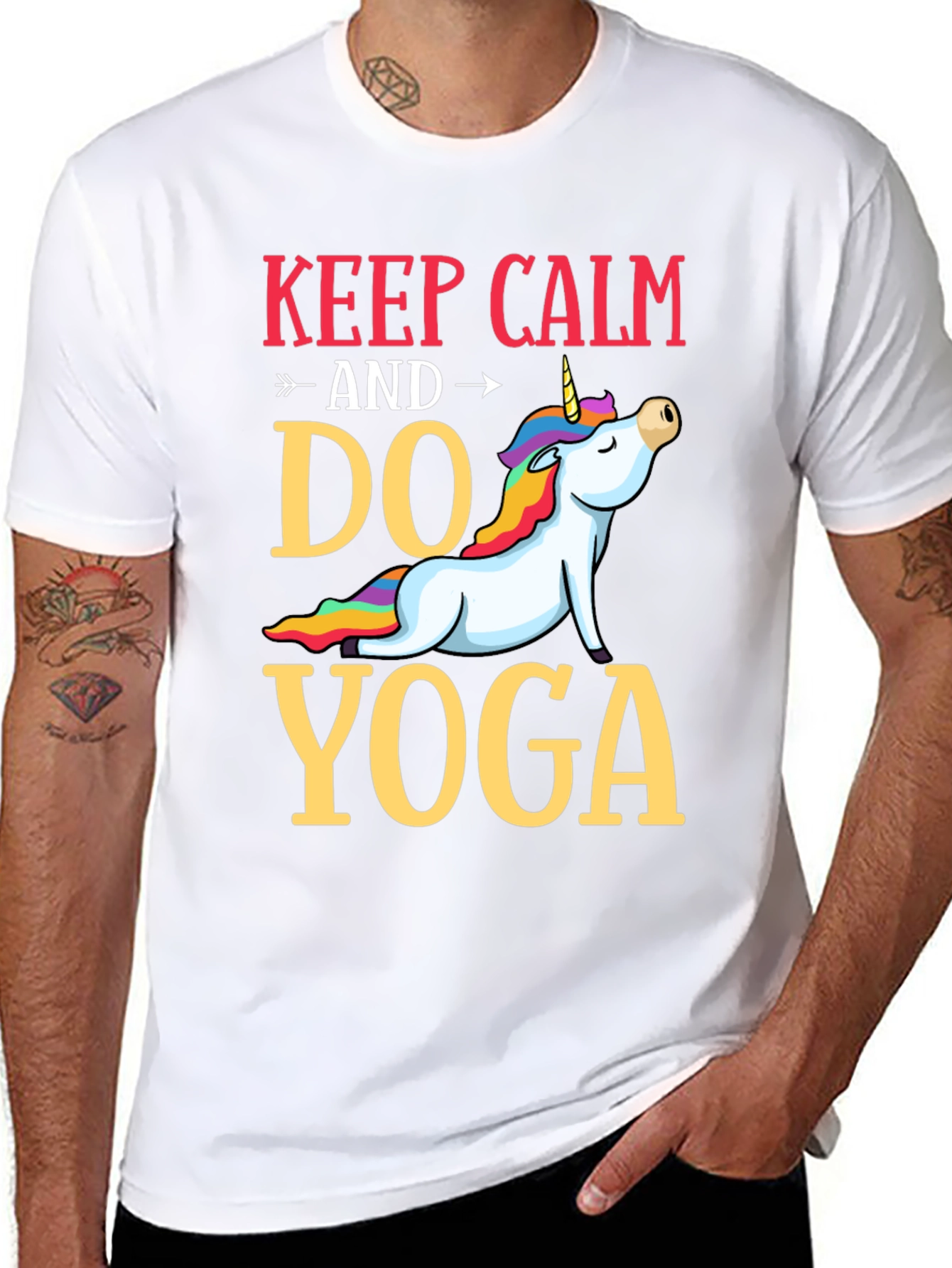 Keep Calm Do Yoga Unicorn T-Shirt