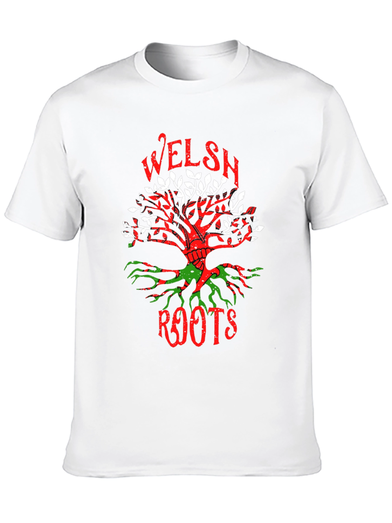 Welsh Roots Tree Graphic T-Shirt Black