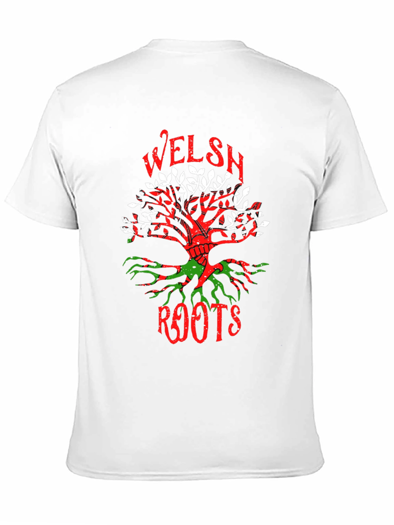 Welsh Roots Tree Graphic T-Shirt Black