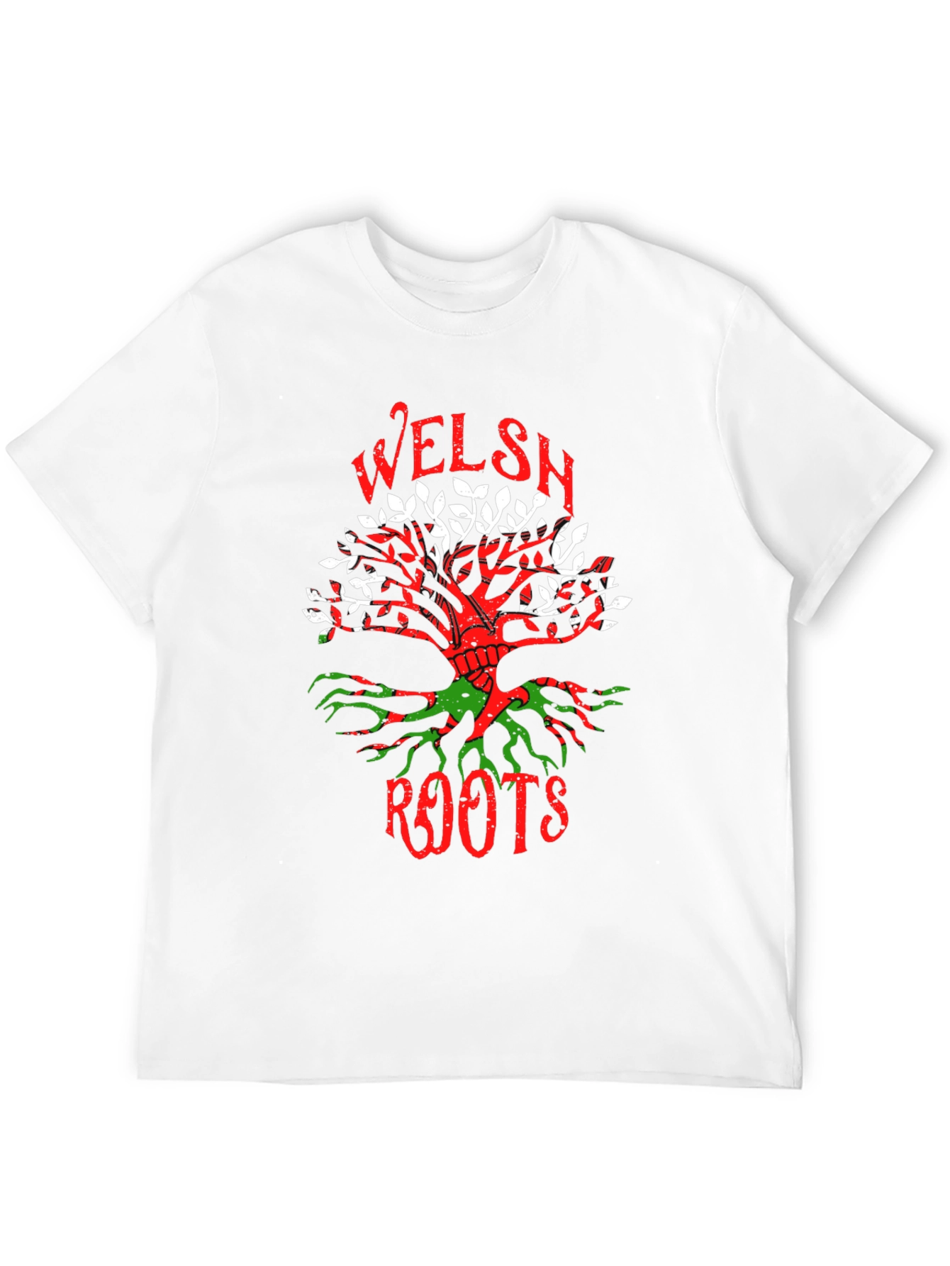 Welsh Roots Tree Graphic T-Shirt Black