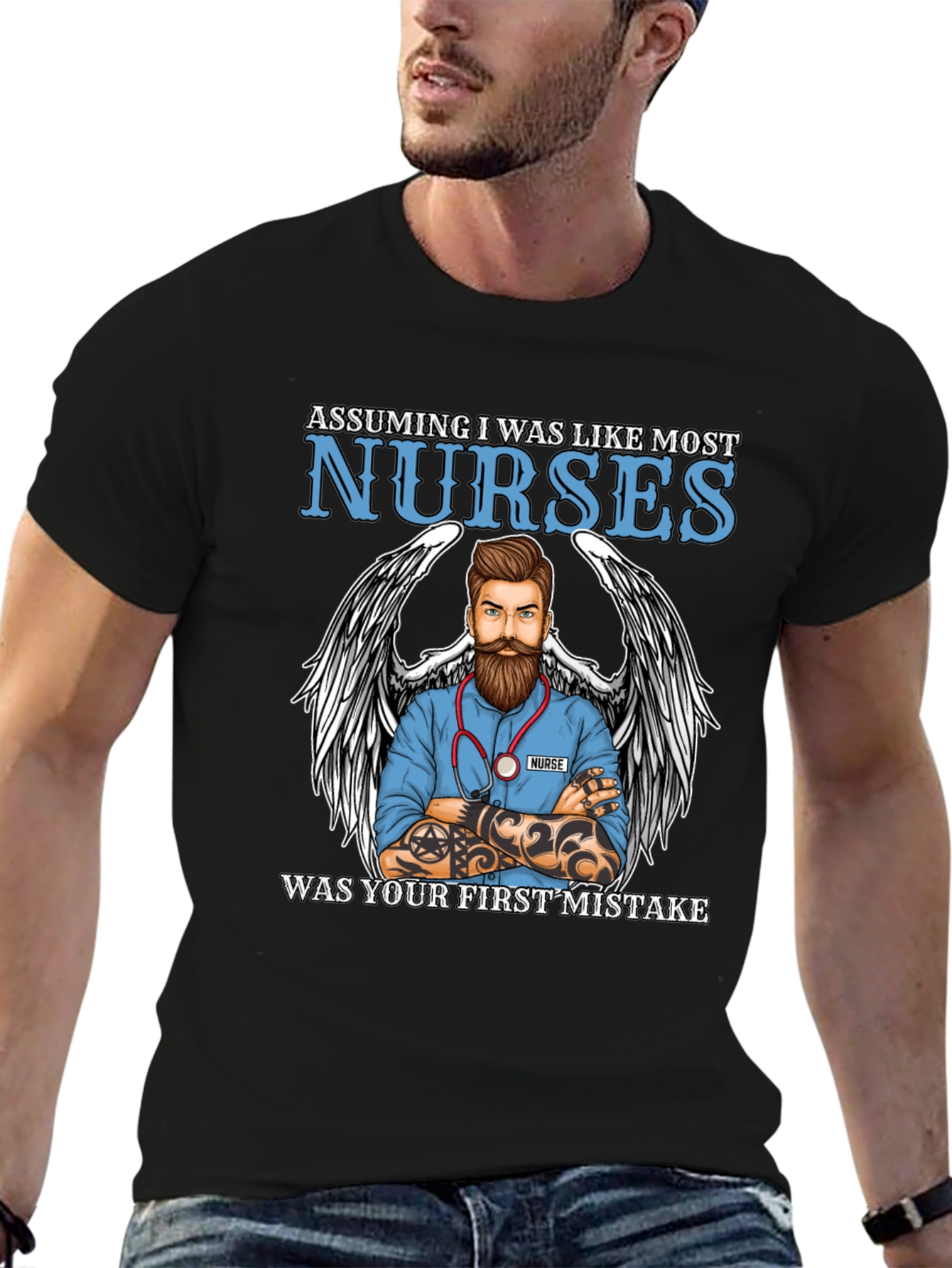 Tattooed Nurse Graphic Tee - First Mistake