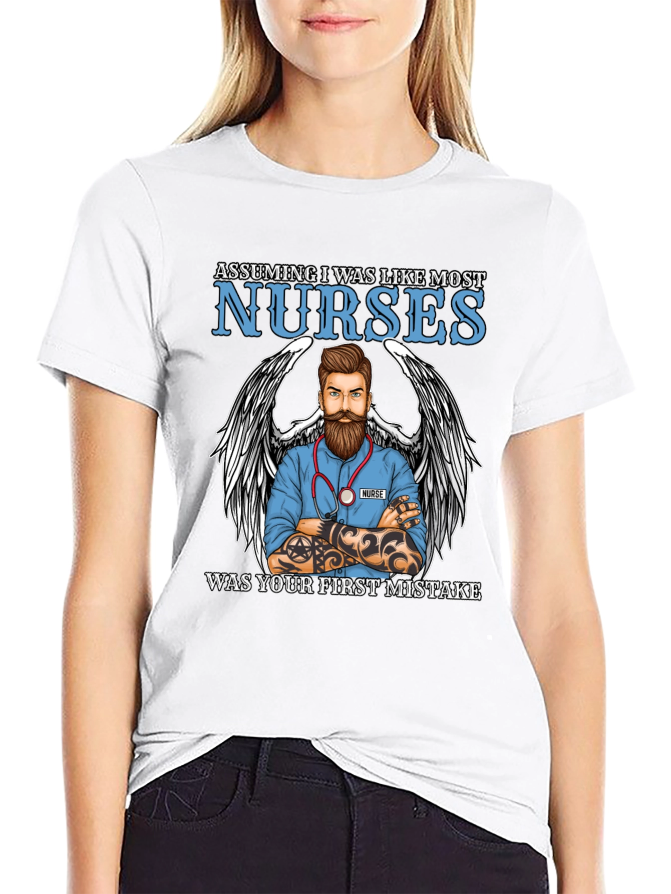 Tattooed Nurse Graphic Tee - First Mistake