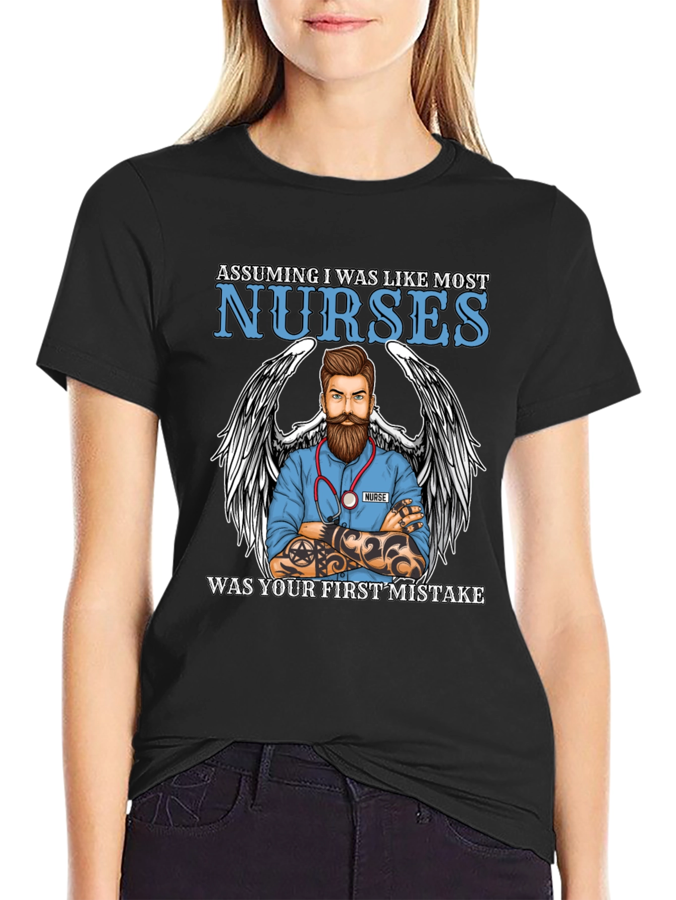 Tattooed Nurse Graphic Tee - First Mistake