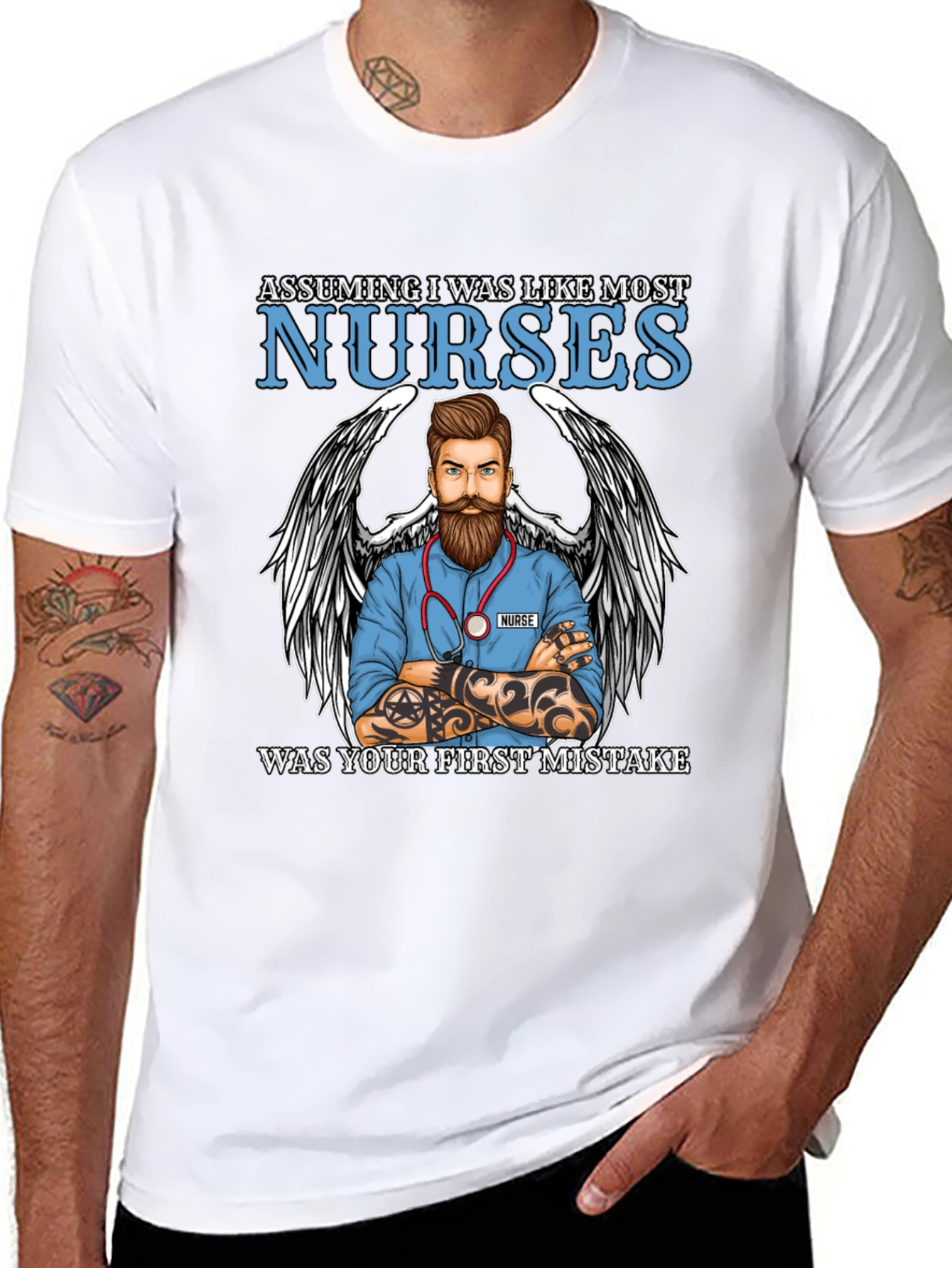 Tattooed Nurse Graphic Tee - First Mistake