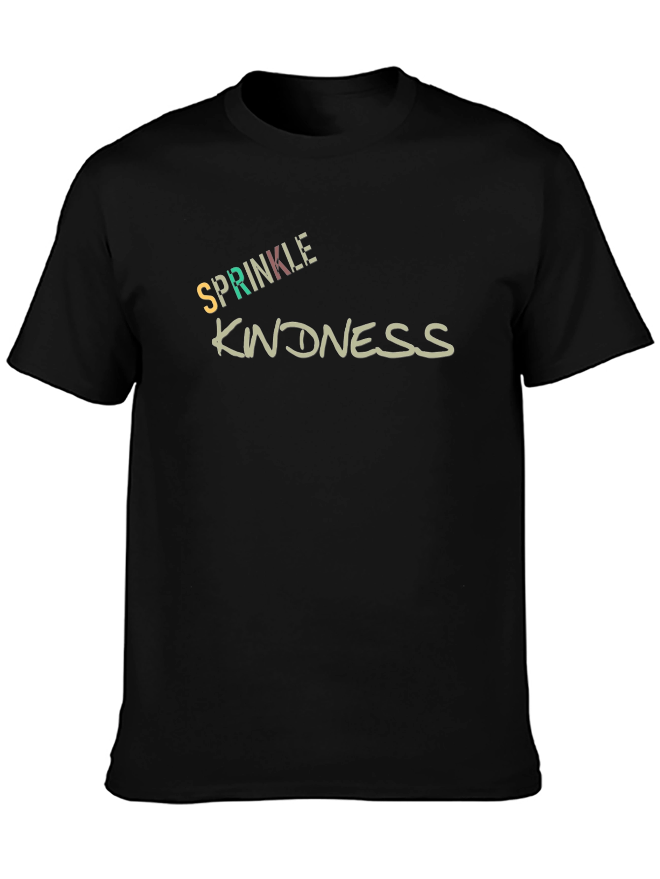 Sprinkle Kindness Graphic Black T-Shirt