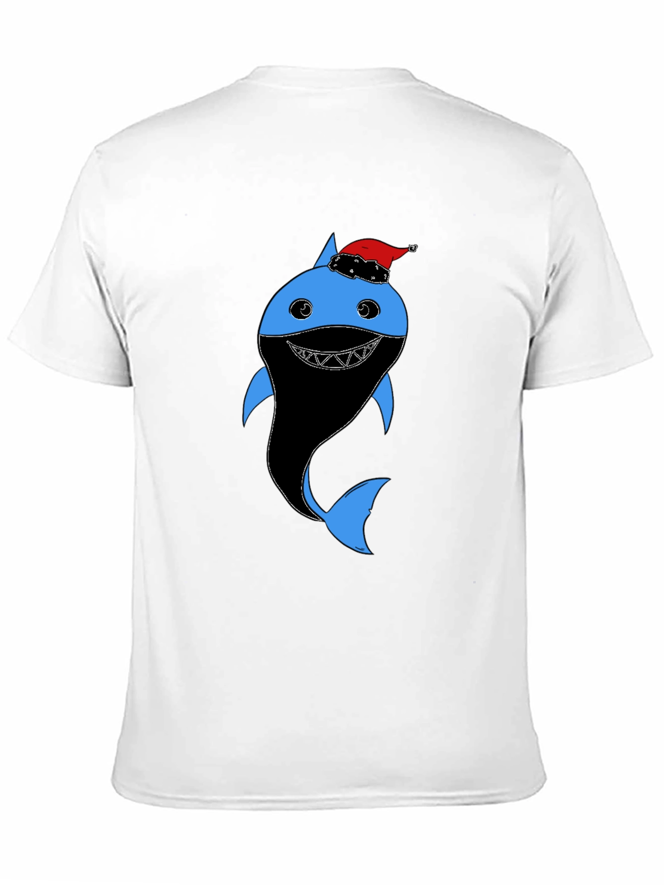 Festive Shark Graphic Tee - Holiday Humor